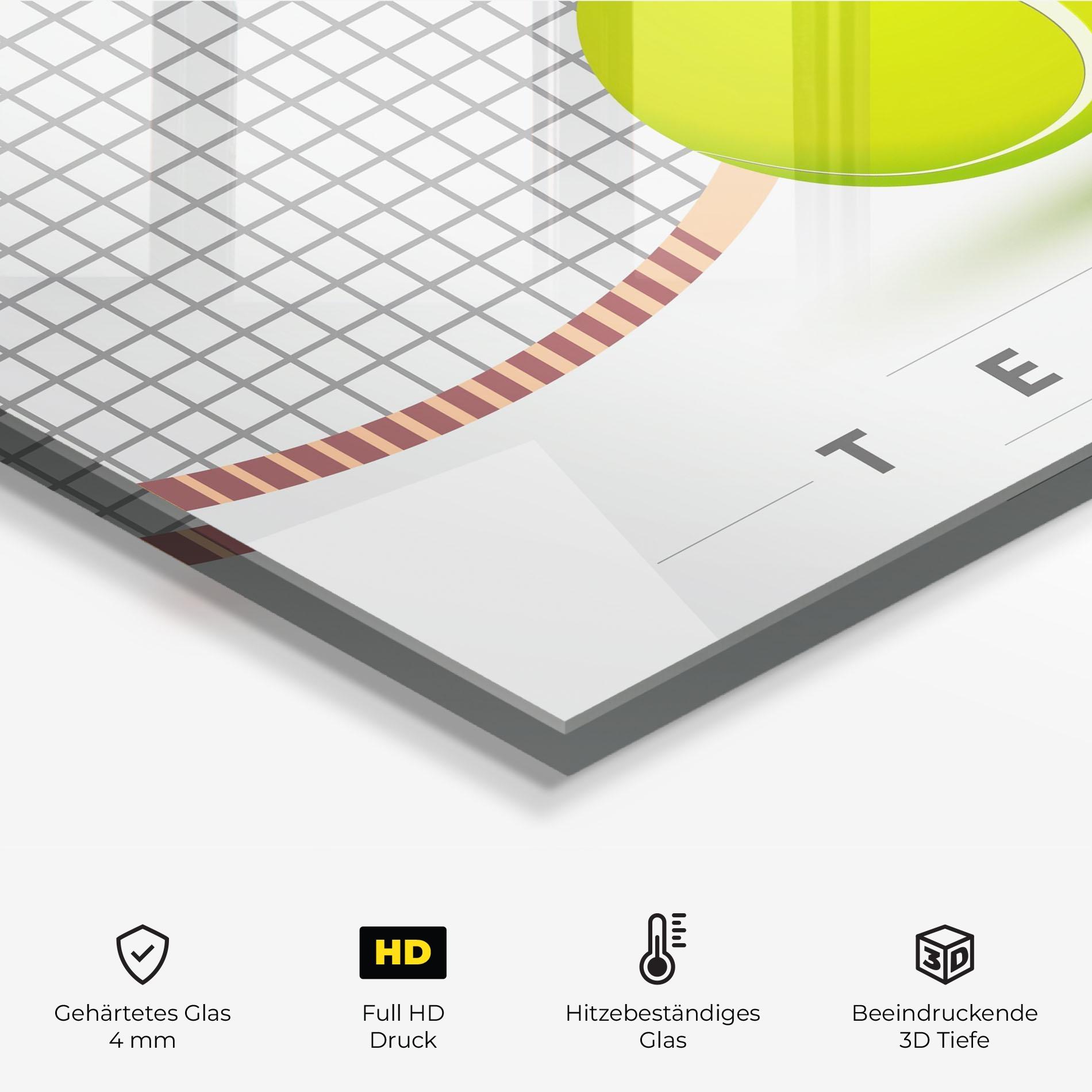 Küchenrückwand Glas Tennis Ball mockup 2