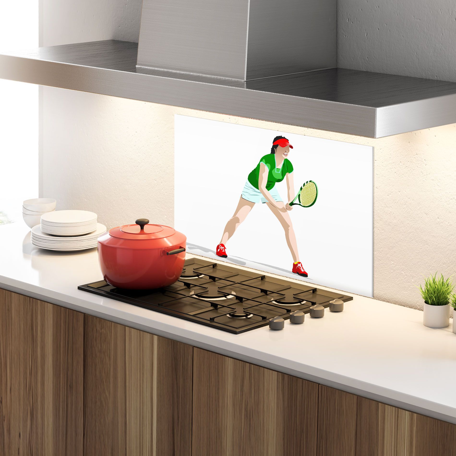 Green Tennis Racket mockup 4