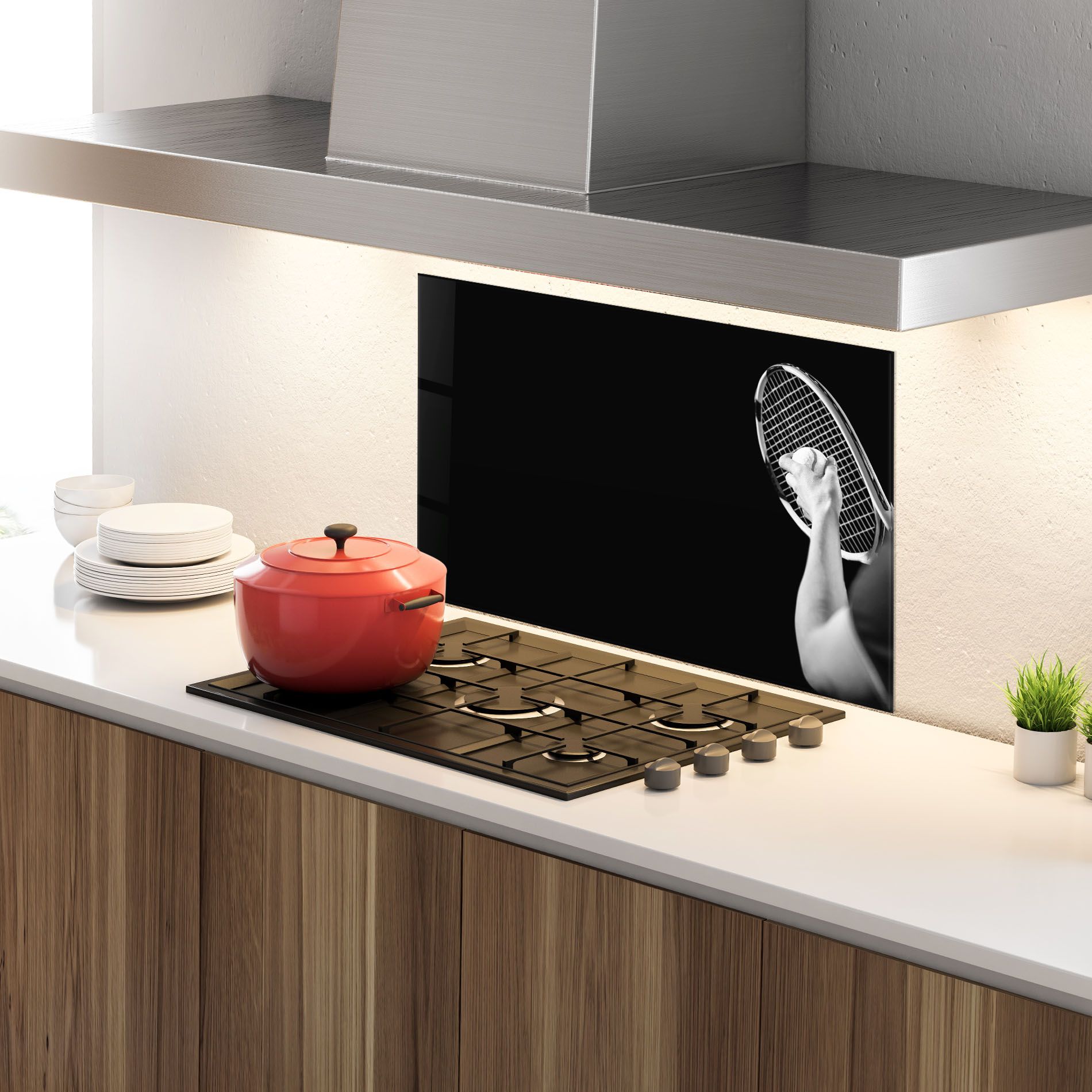 Grey Tennis Racket mockup 4