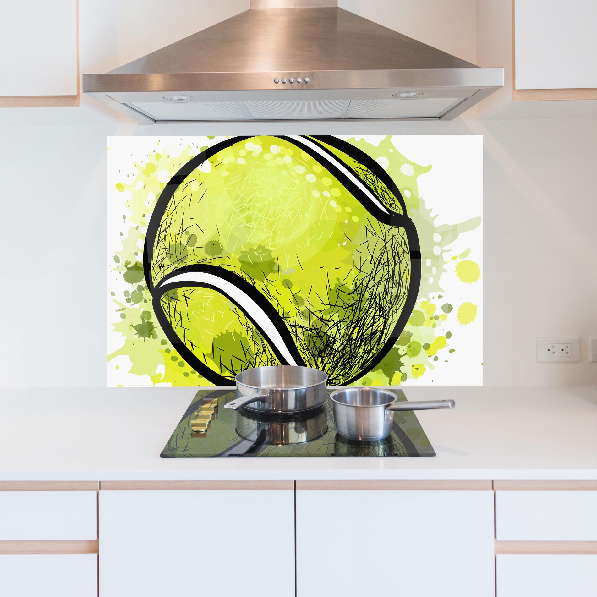 Küchenrückwand Glas Big Tennis Ball mockup 5