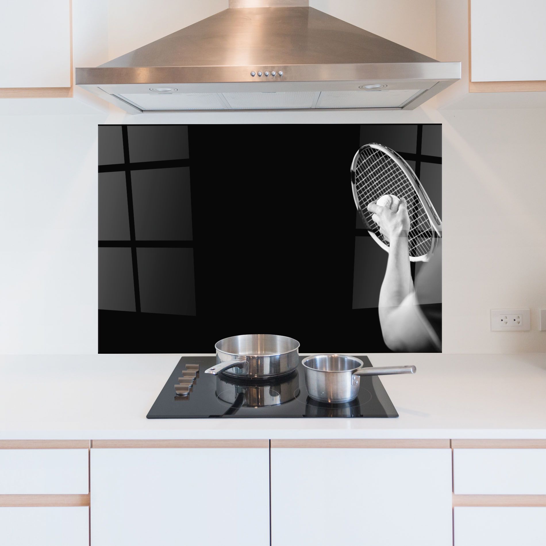 Grey Tennis Racket mockup 5