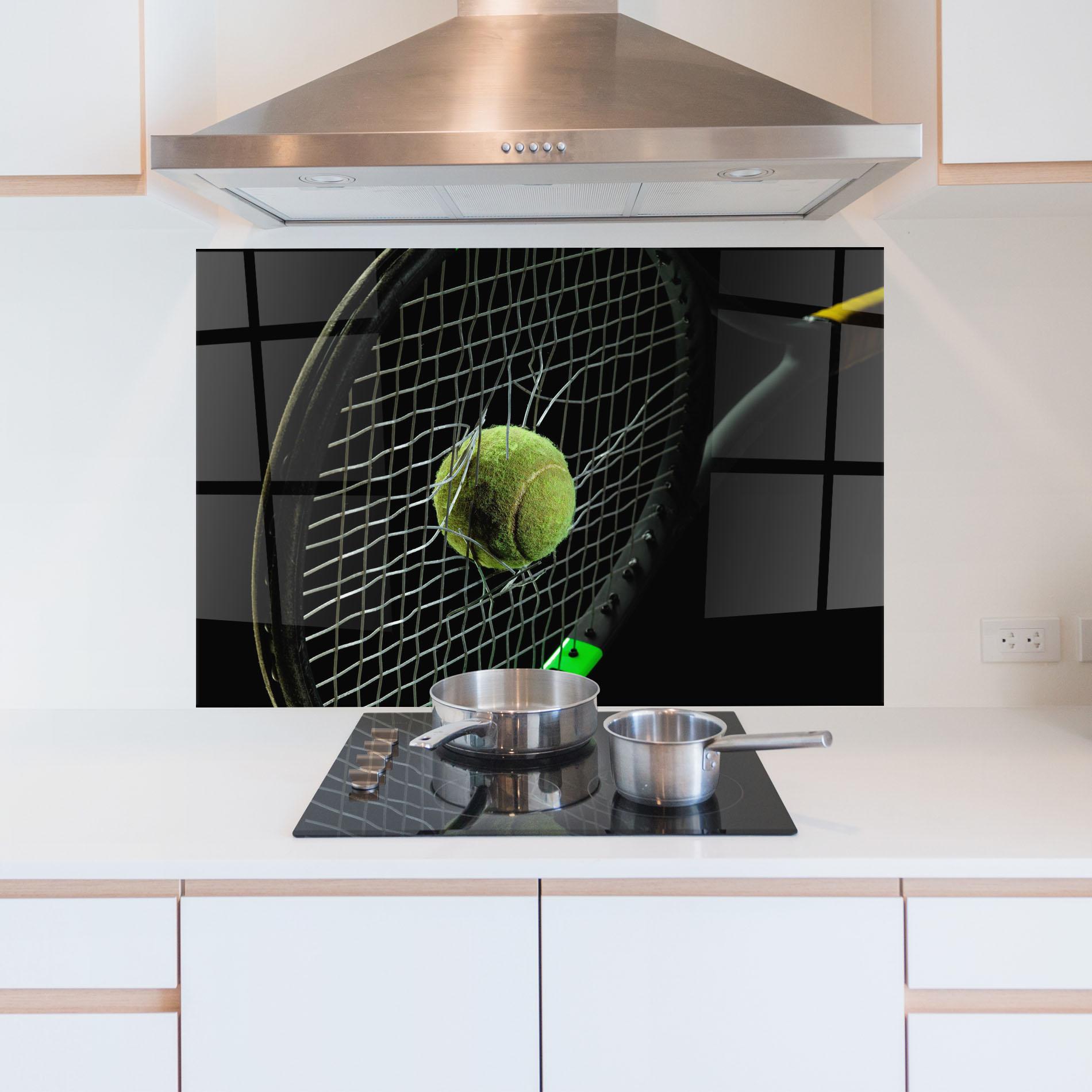 Küchenrückwand Glas Tennis Equipment mockup 5