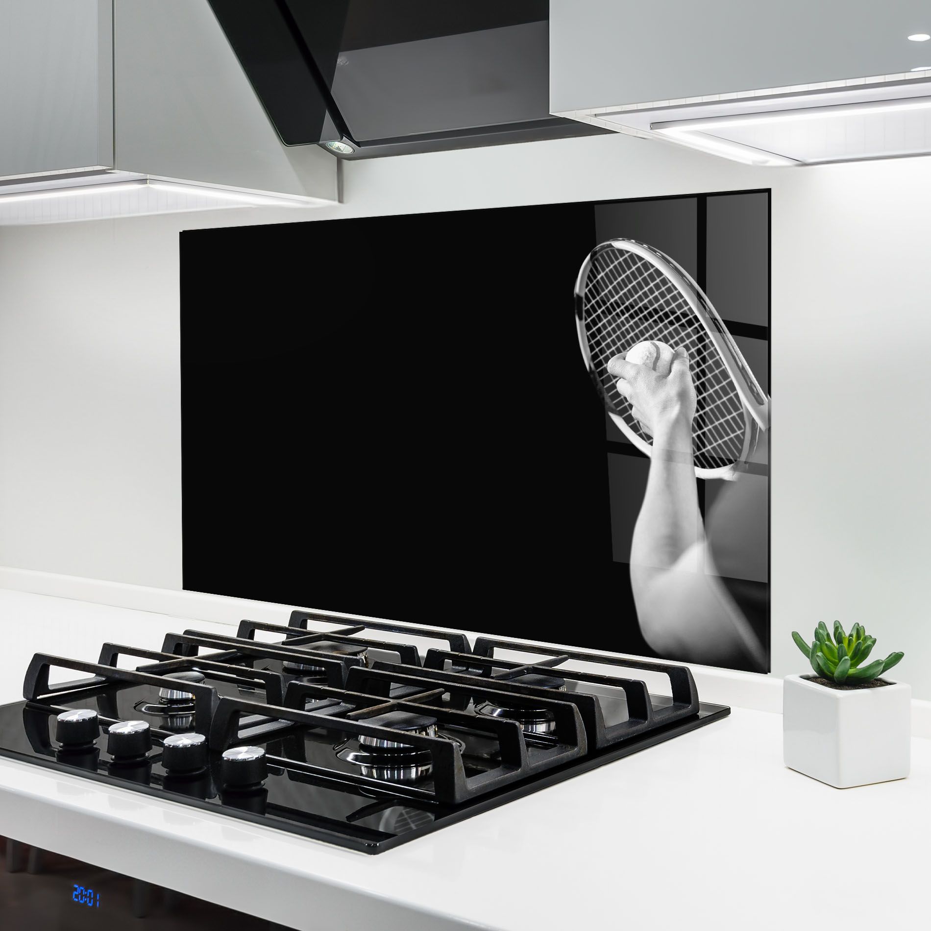 Grey Tennis Racket mockup 6