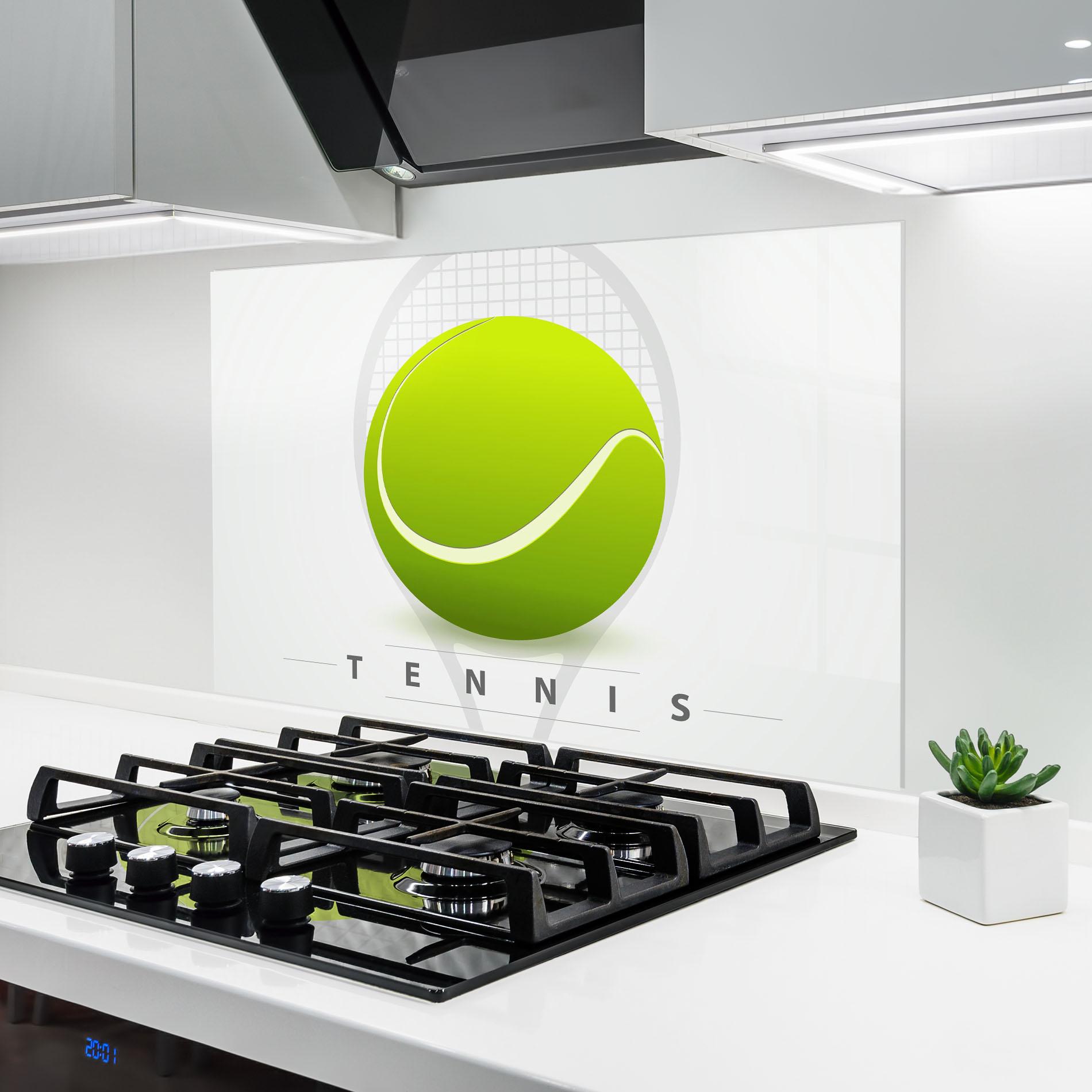 Küchenrückwand Glas Tennis Green Ball mockup 6