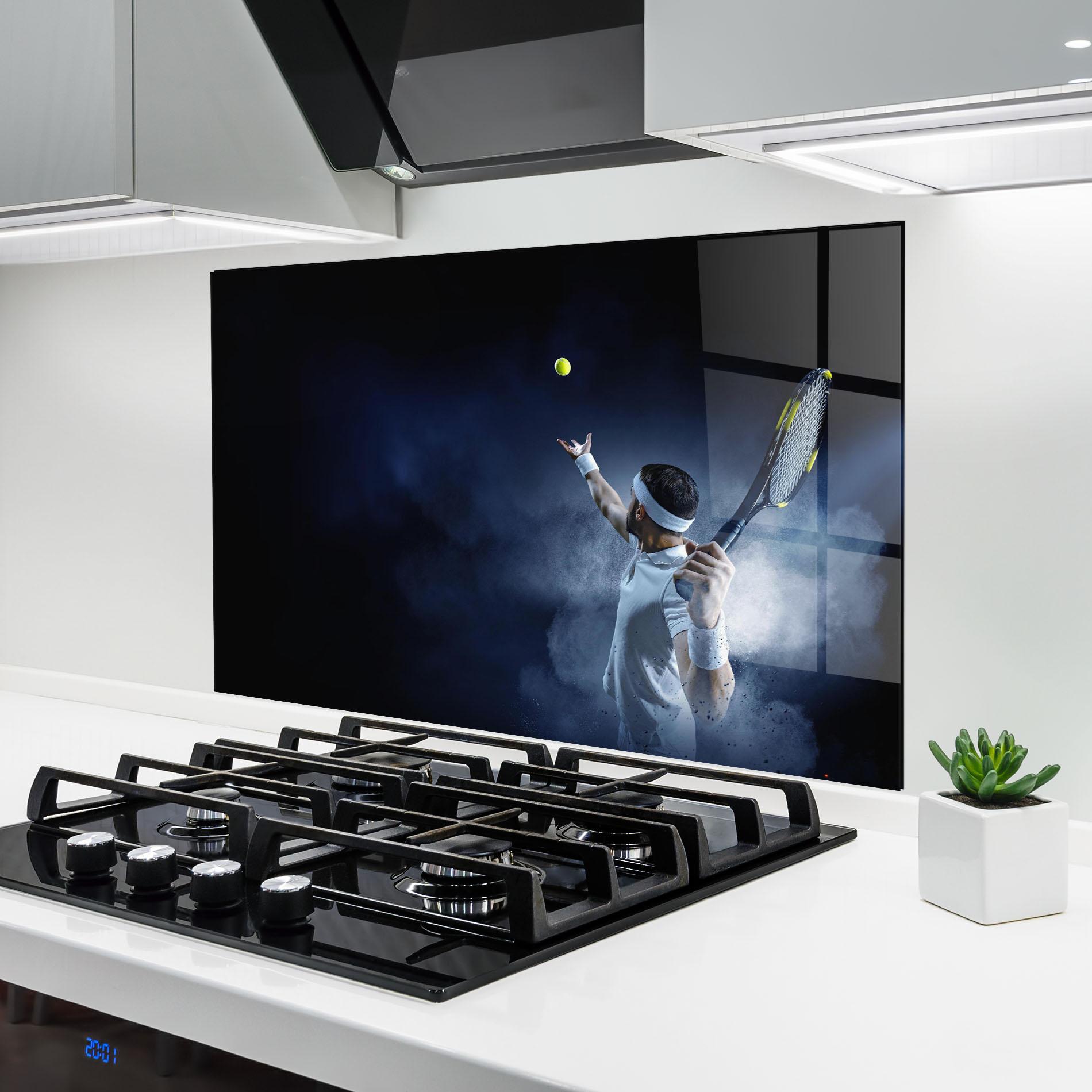 Küchenrückwand Glas Tennis Professional Player mockup 6