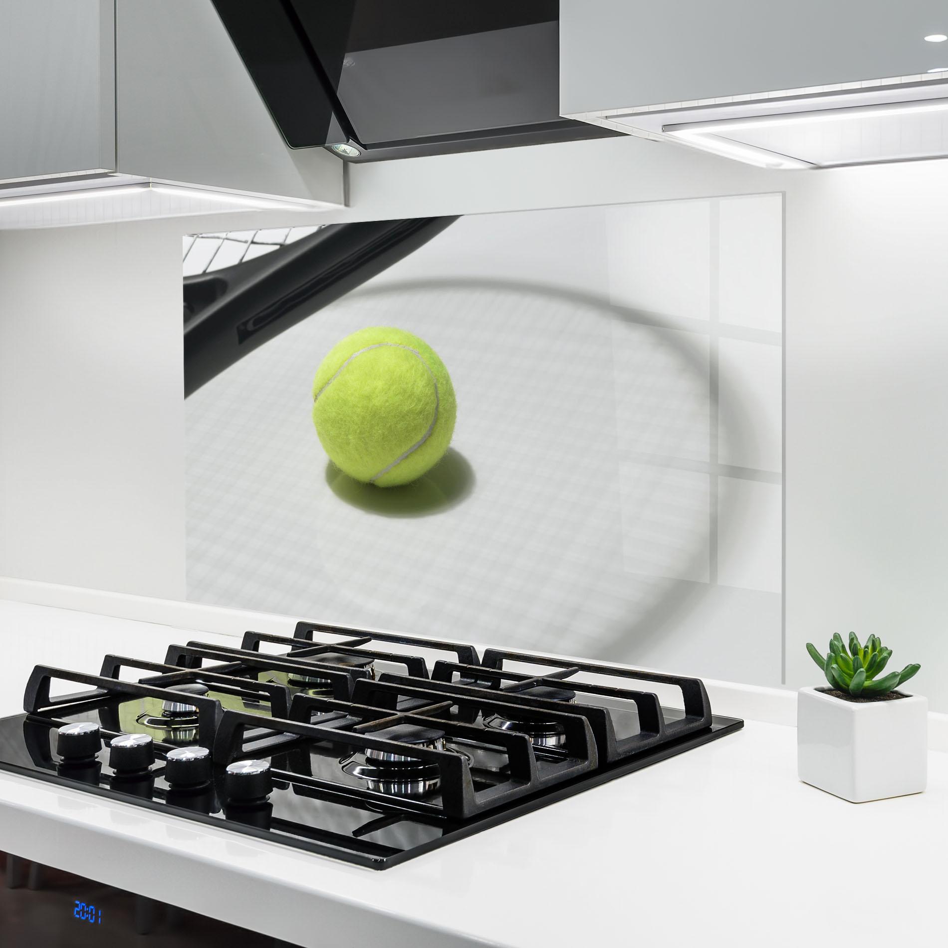 Küchenrückwand Glas Tennis Racket Shadow mockup 6