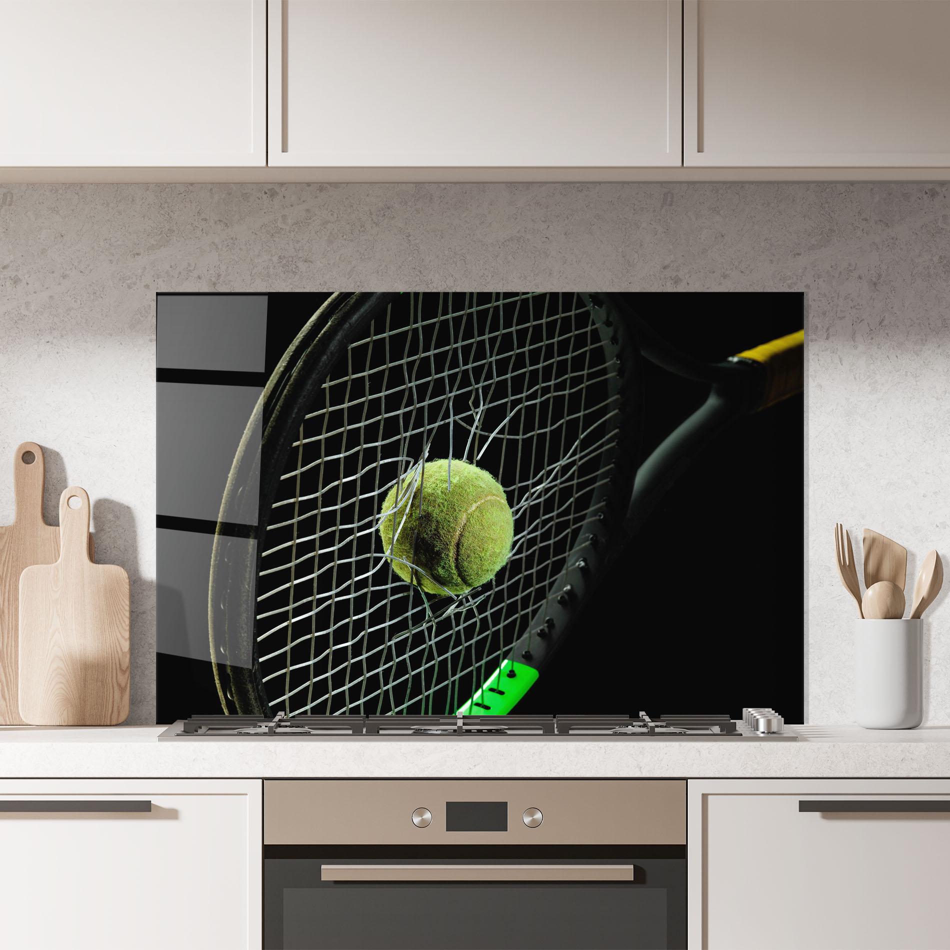 Küchenrückwand Glas Tennis Equipment mockup 7