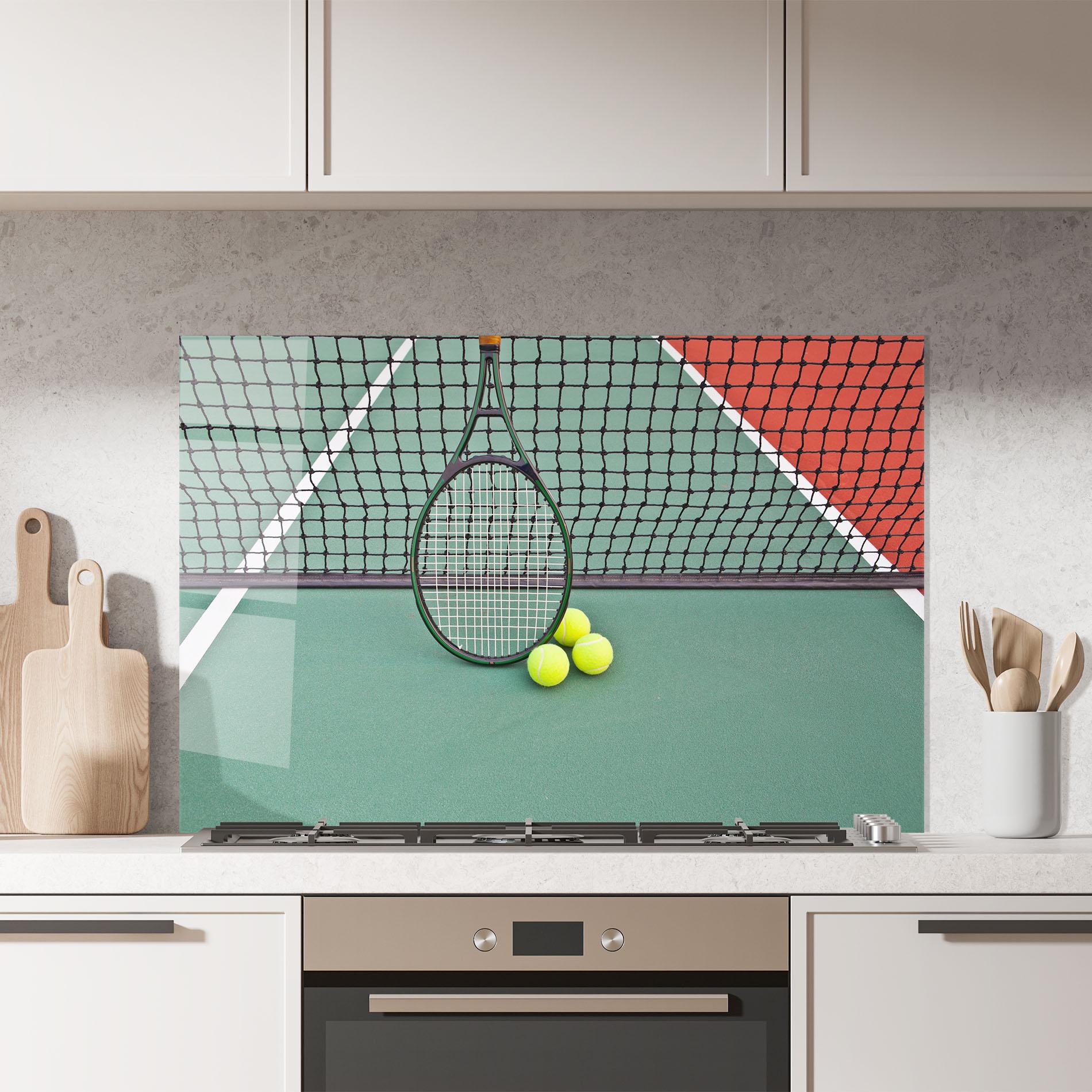 Küchenrückwand Glas Tennis Field mockup 7