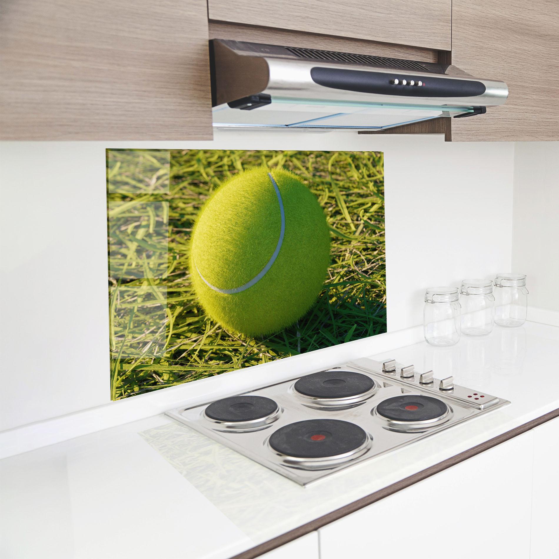 Küchenrückwand Glas Green Tennis Ball mockup 8