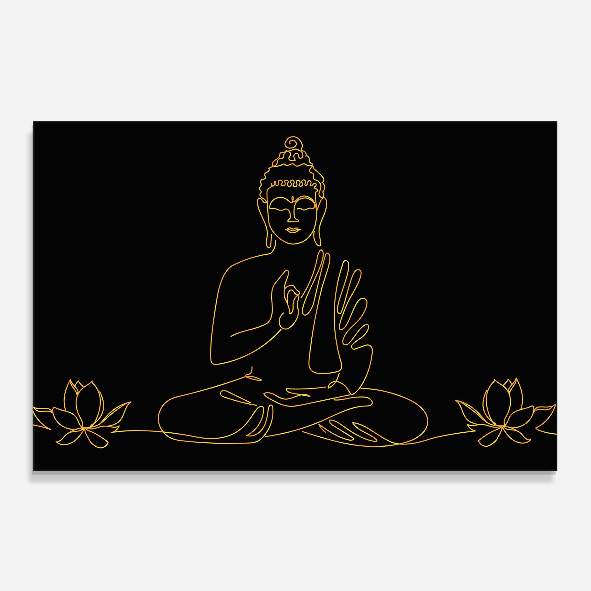 Buddha Gold Line mockup 0