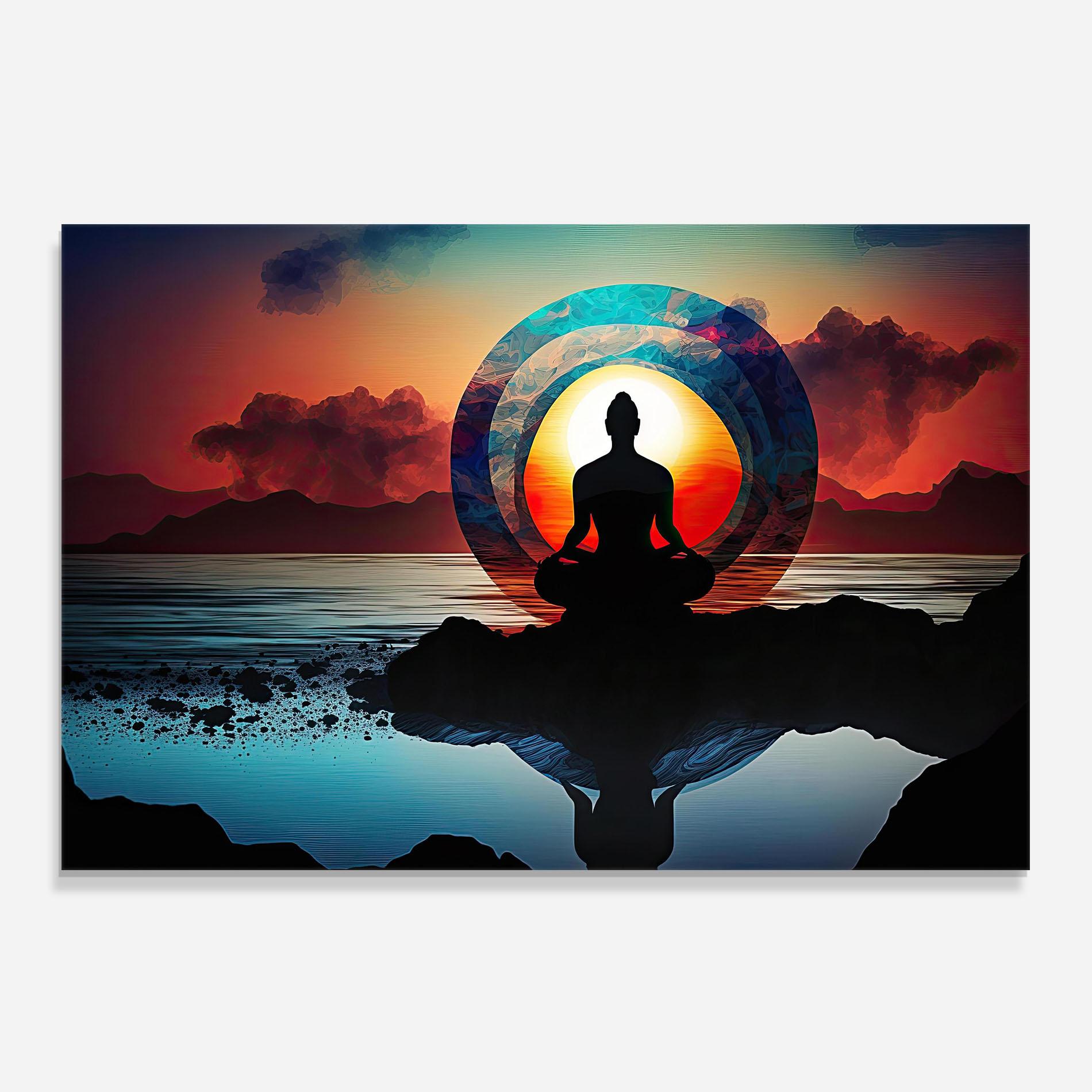 Küchenrückwand Glas Om Orbit mockup 0