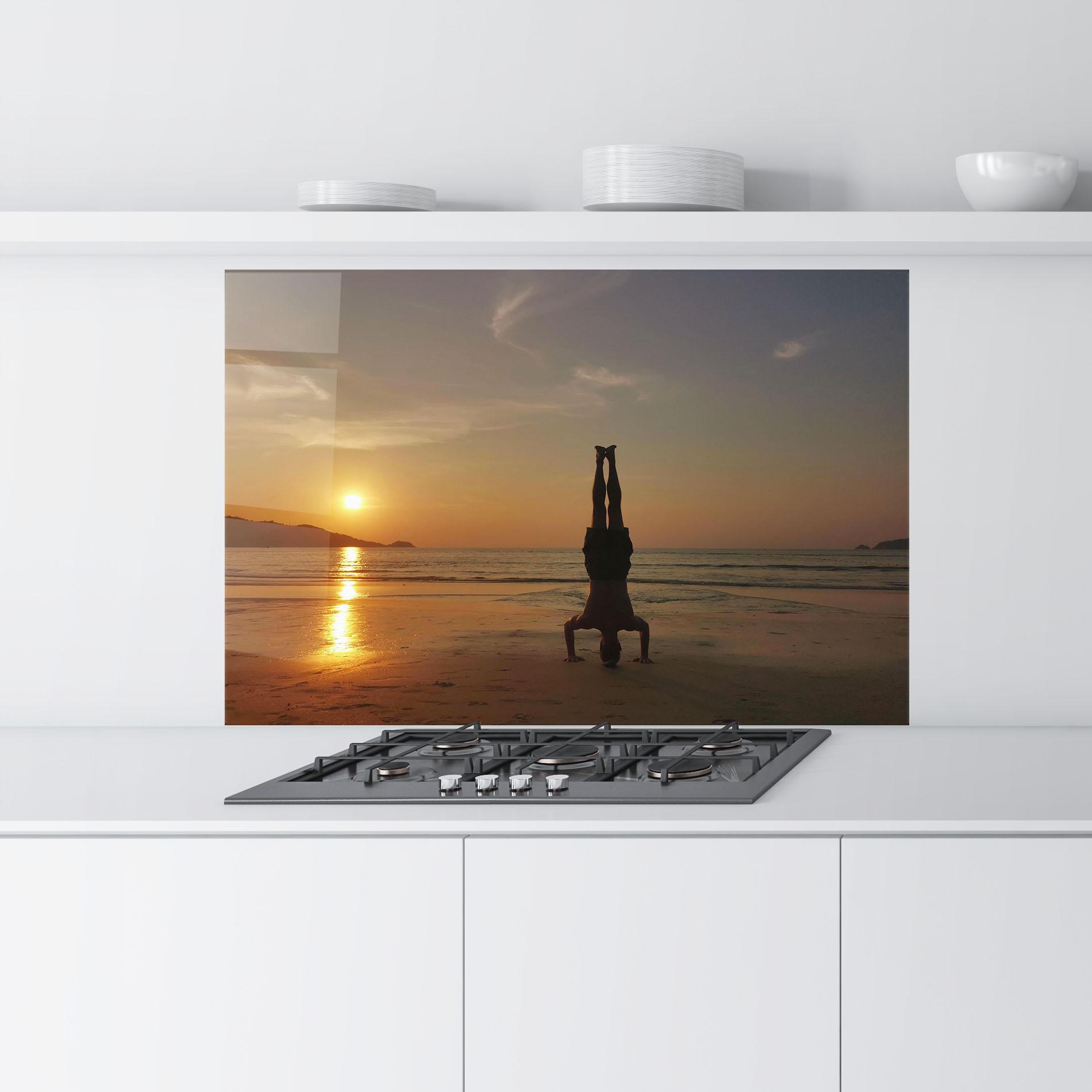 Küchenrückwand Glas Inner Inhale mockup 9