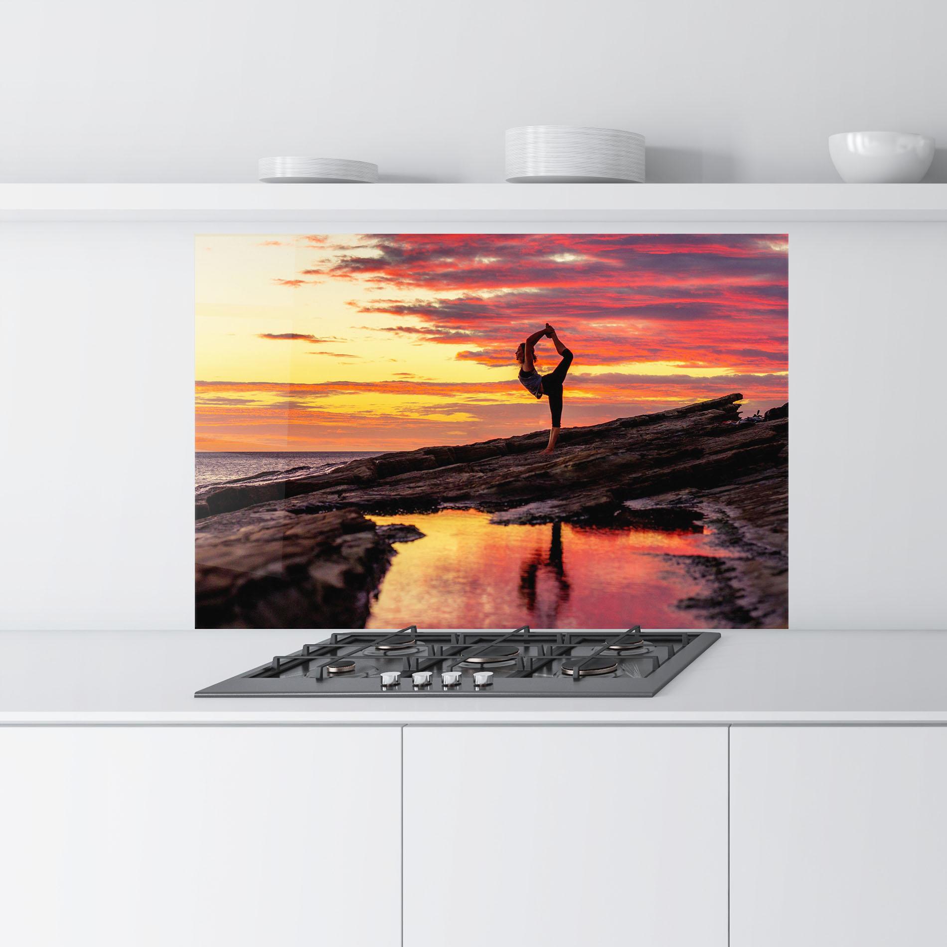 Küchenrückwand Glas Namaste mockup 9