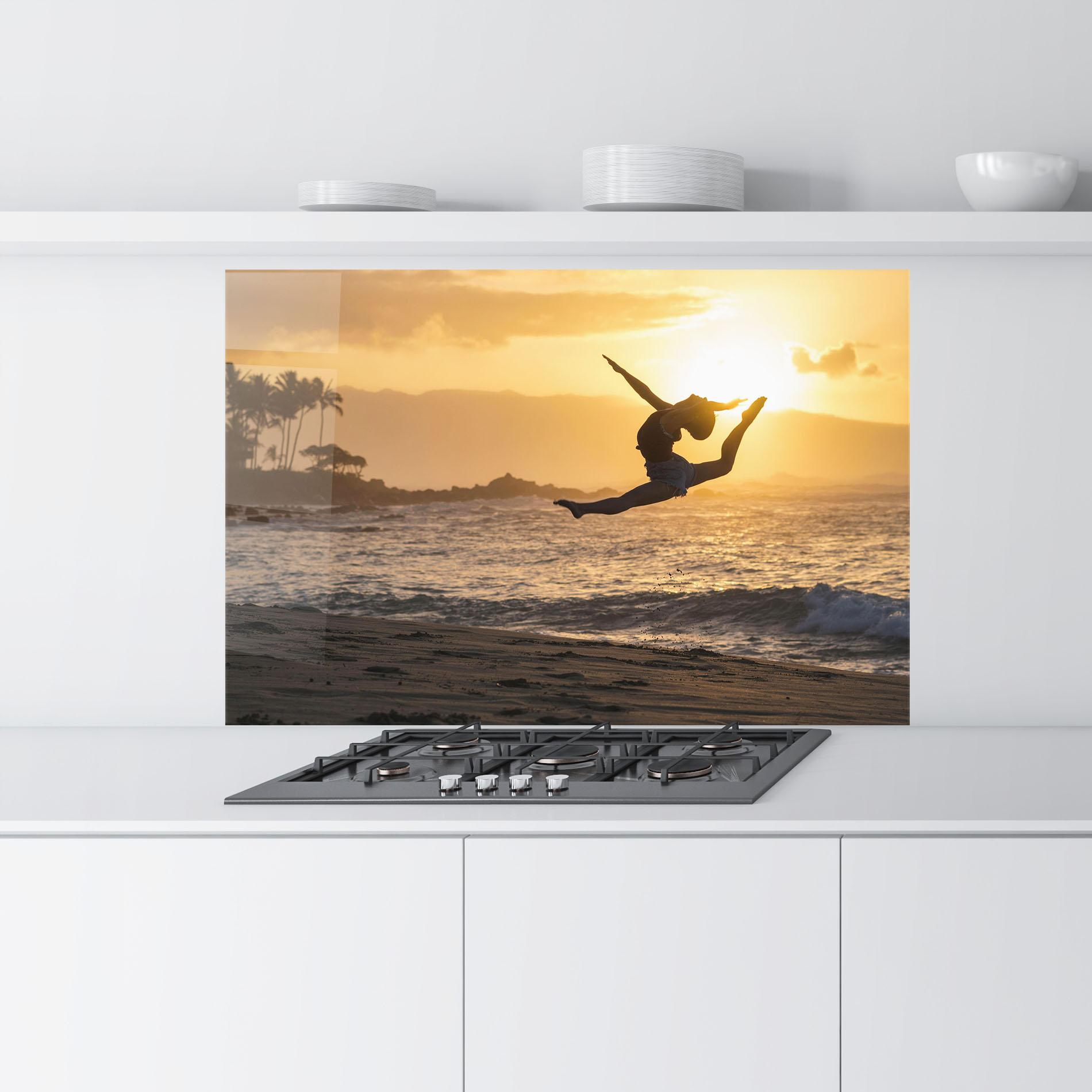 Küchenrückwand Glas Radiant Ripple mockup 9