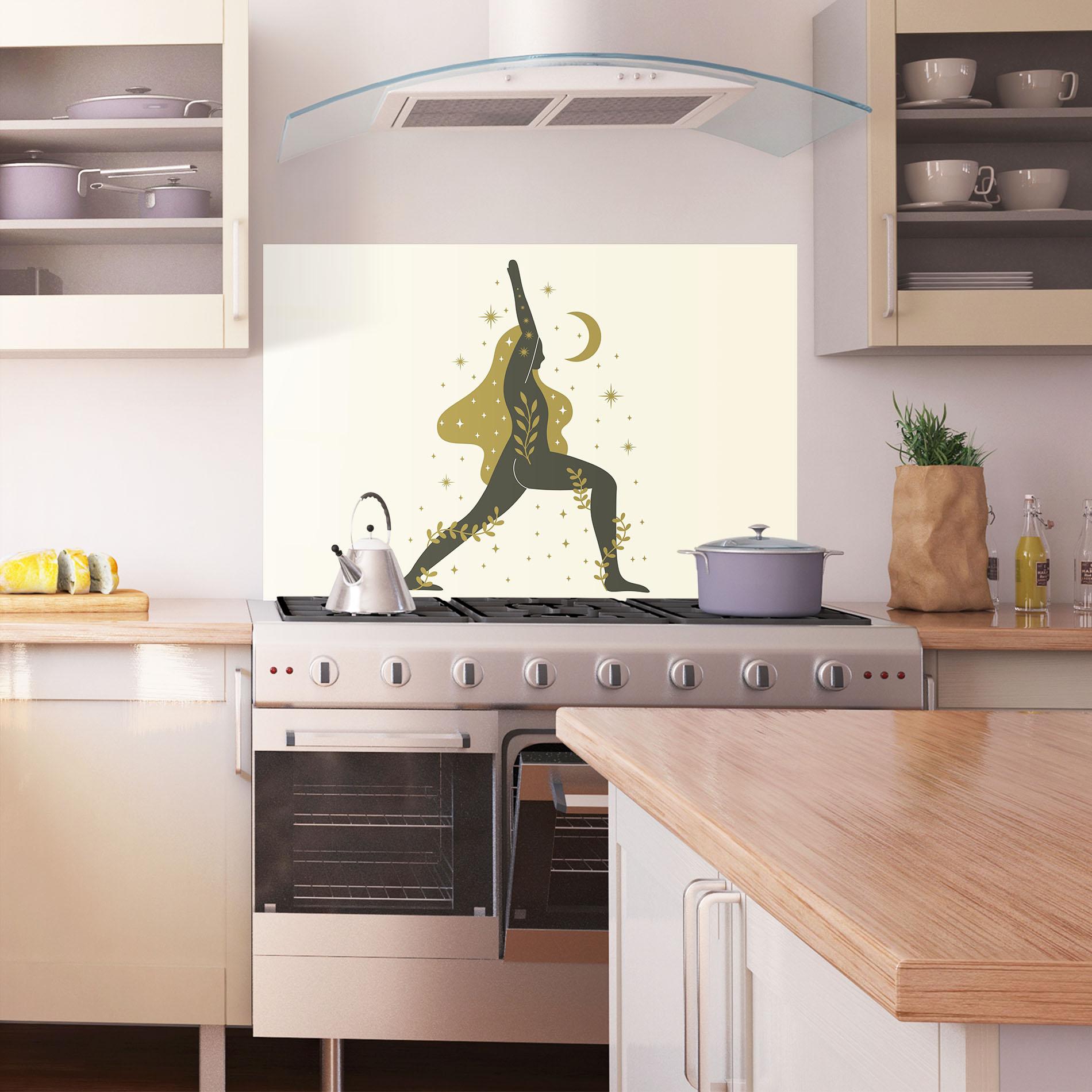 Küchenrückwand Glas Chandrasana mockup 1