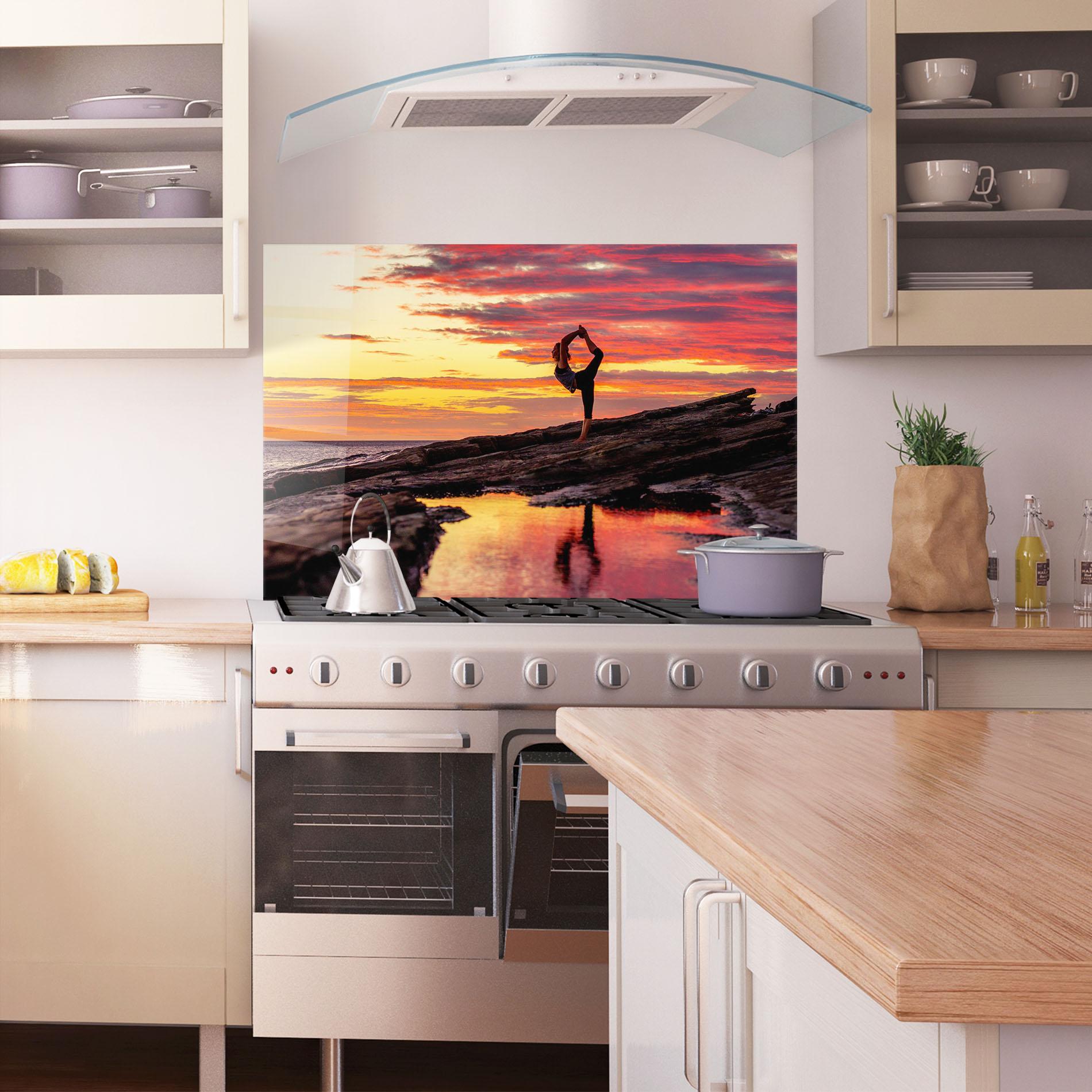 Küchenrückwand Glas Namaste mockup 1