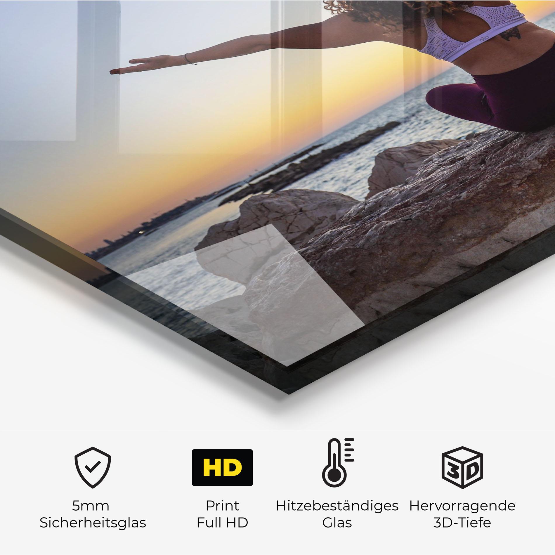 Küchenrückwand Glas Calm Asana mockup 2