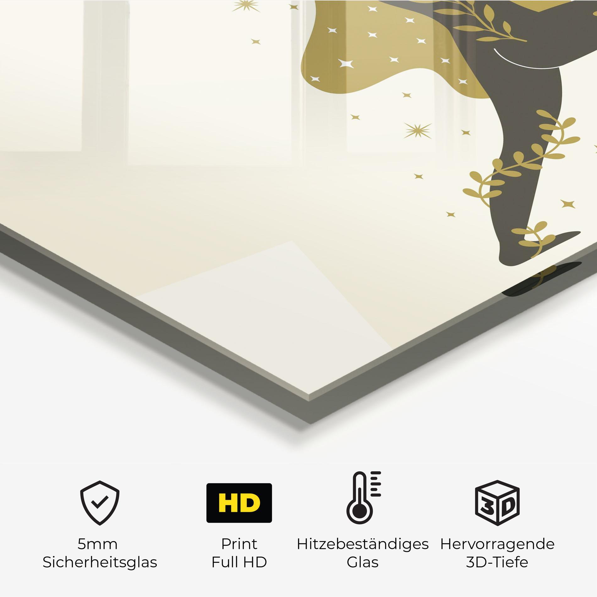 Küchenrückwand Glas Chandrasana mockup 2