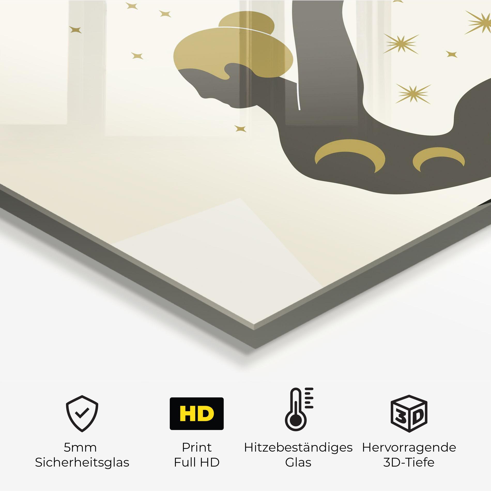 Küchenrückwand Glas Dhanurasana mockup 2