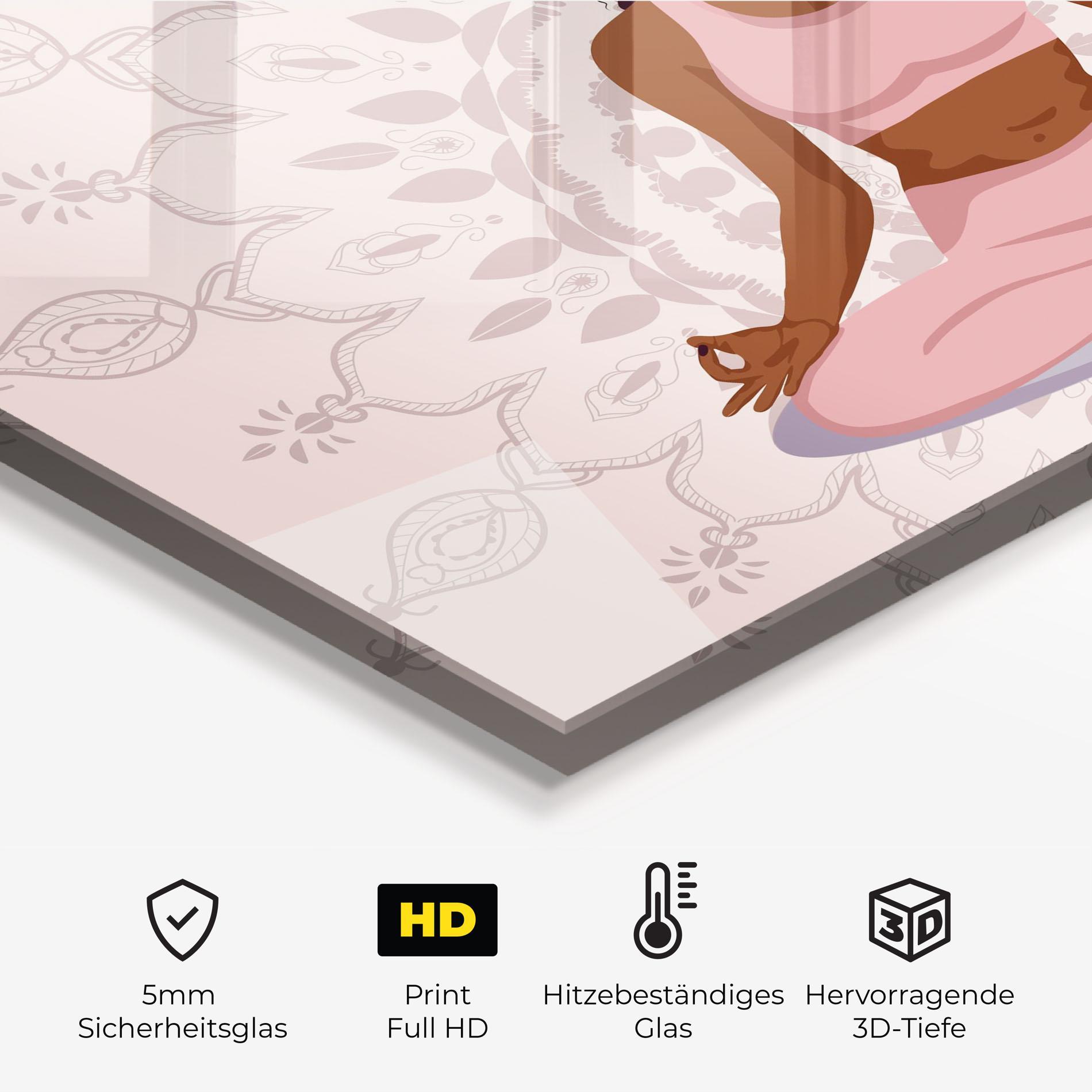 Küchenrückwand Glas Lotus Position mockup 2