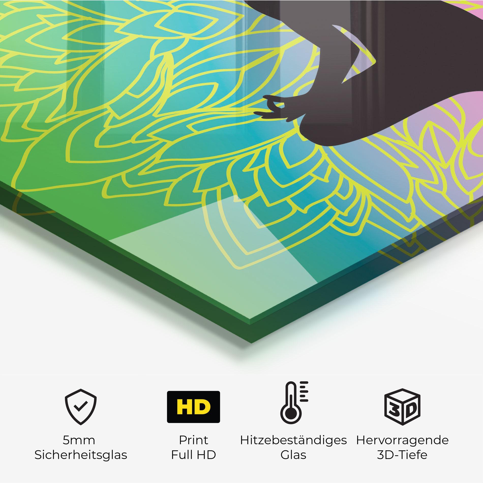 Küchenrückwand Glas Peace Yoga 01 mockup 2