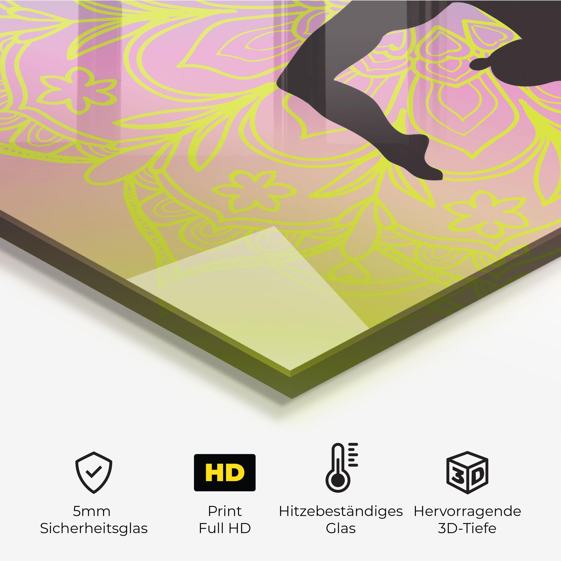 Küchenrückwand Glas Peace Yoga 02 mockup 2