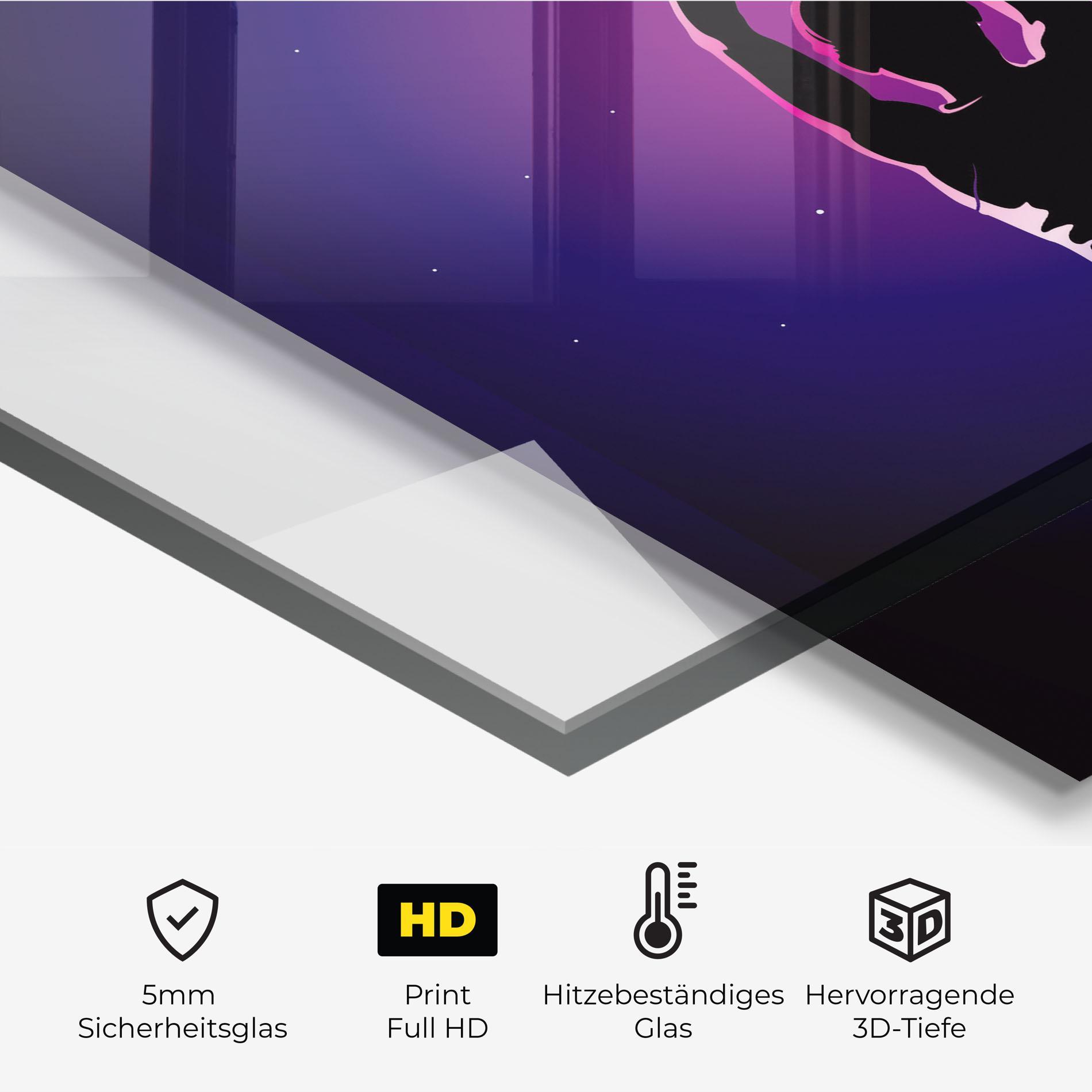 Küchenrückwand Glas Pretty Sky Yoga mockup 2