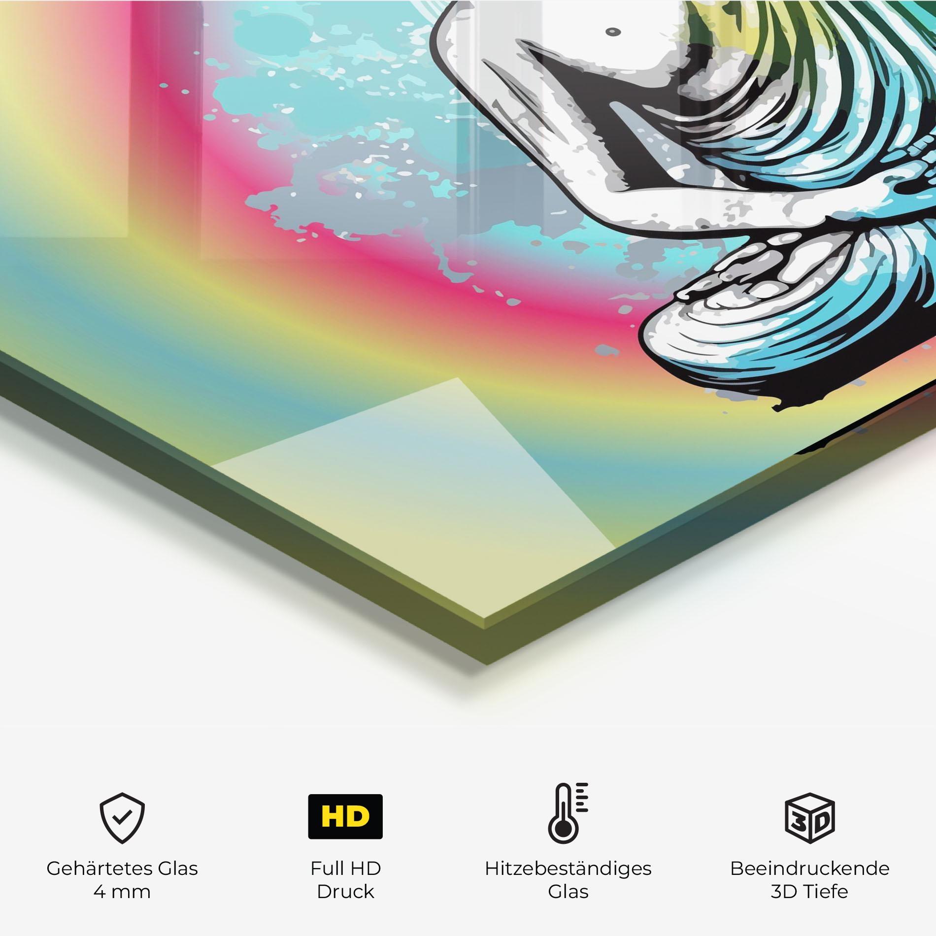 Küchenrückwand Glas Budha Yoga mockup 2