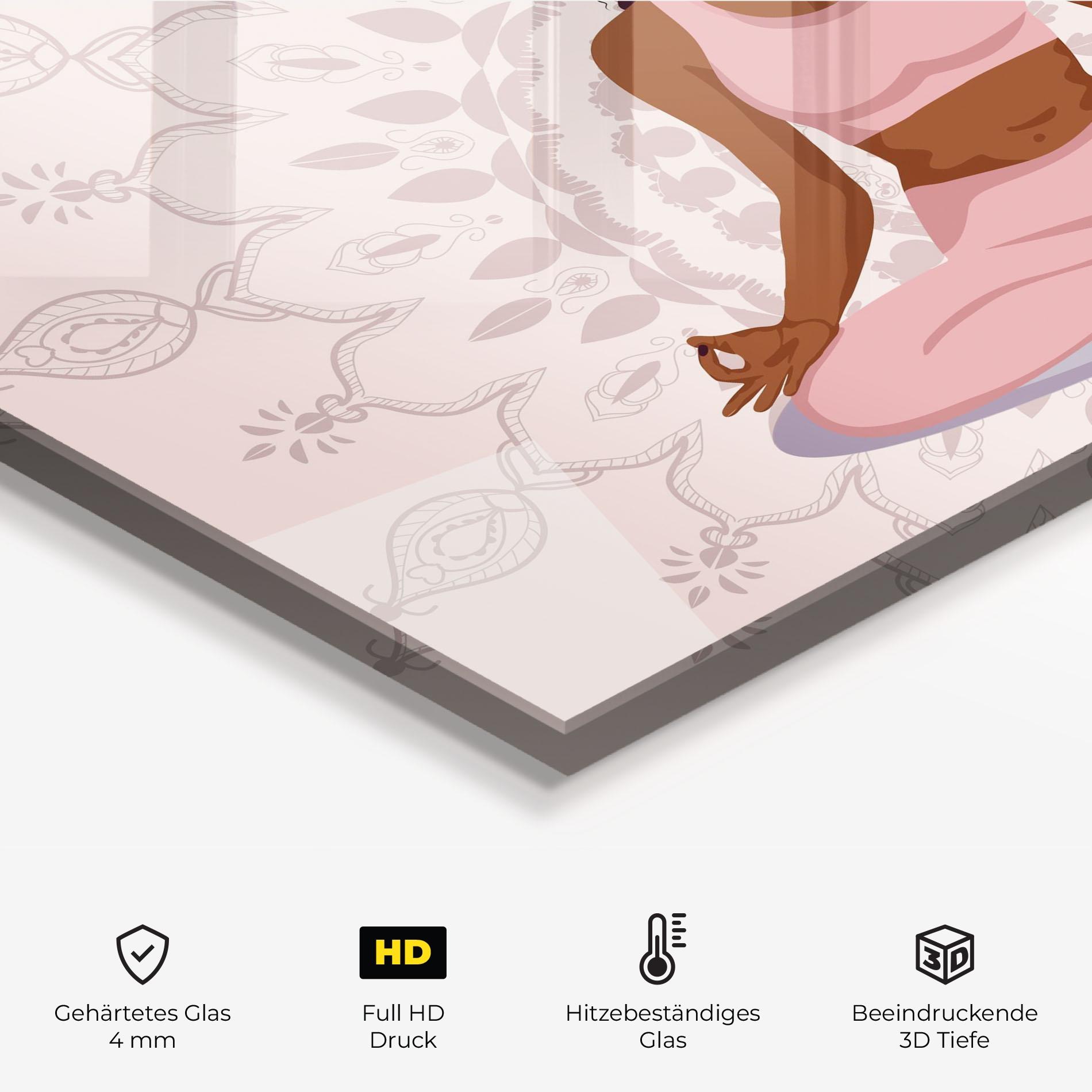 Küchenrückwand Glas Lotus Position mockup 2