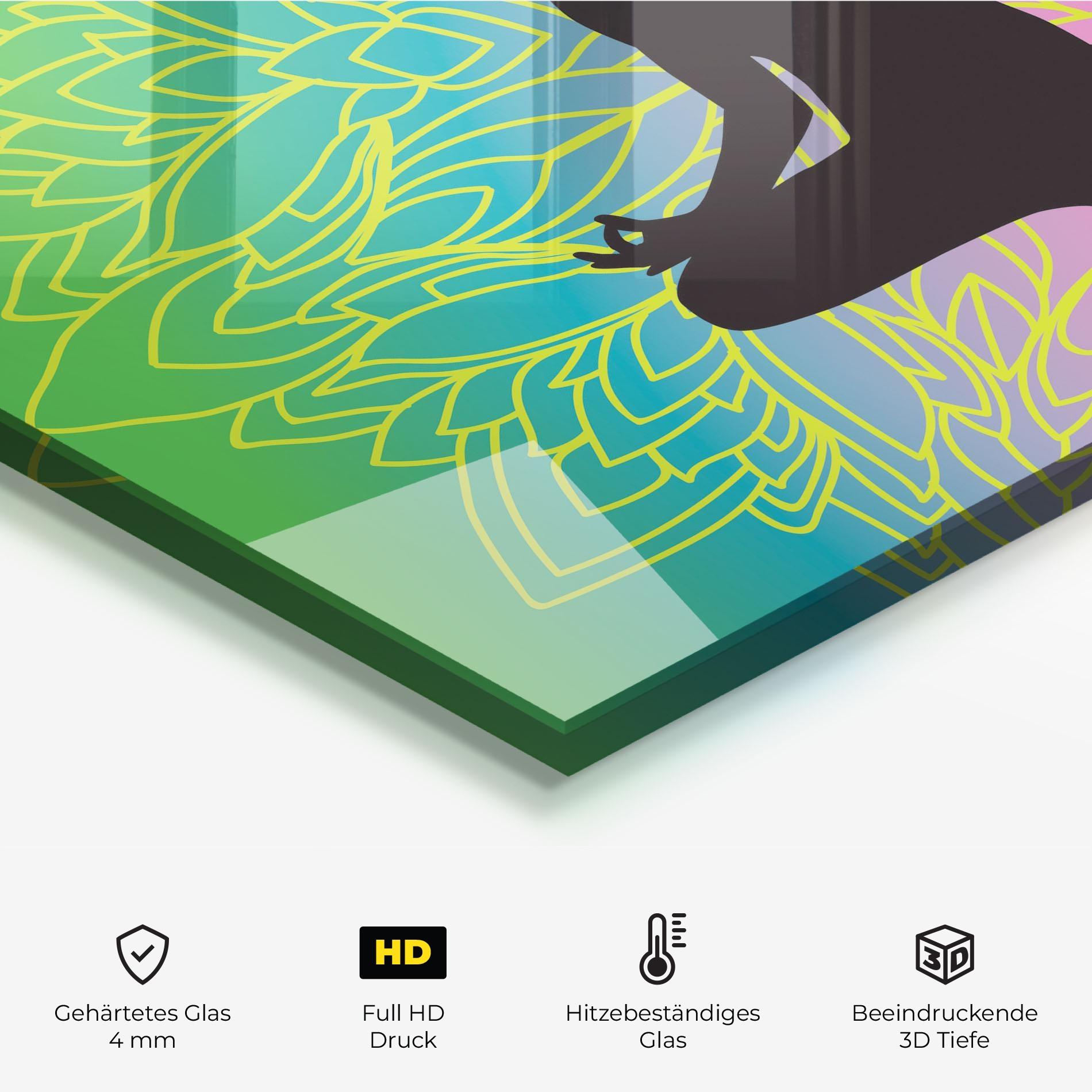 Küchenrückwand Glas Peace Yoga 01 mockup 2