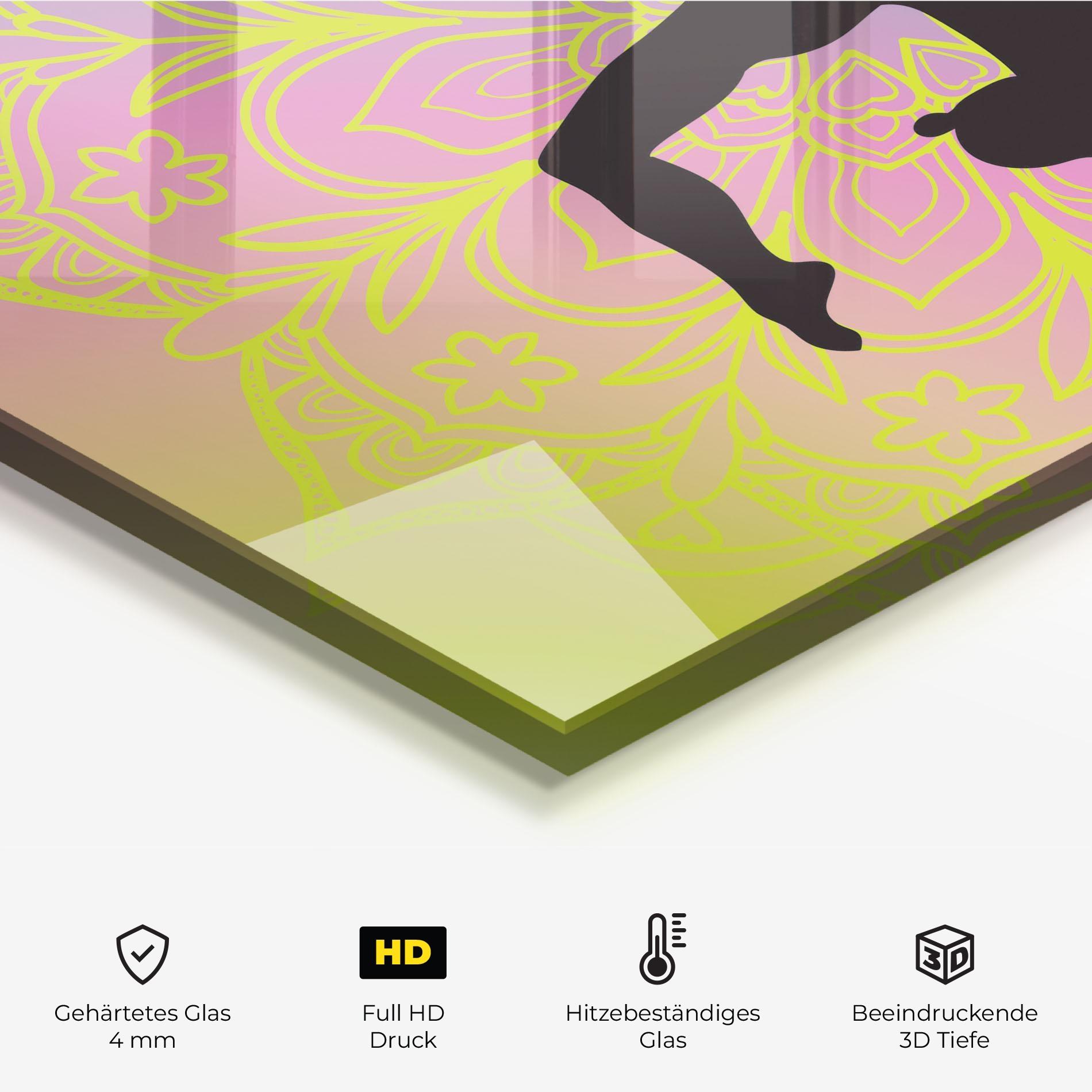 Küchenrückwand Glas Peace Yoga 02 mockup 2