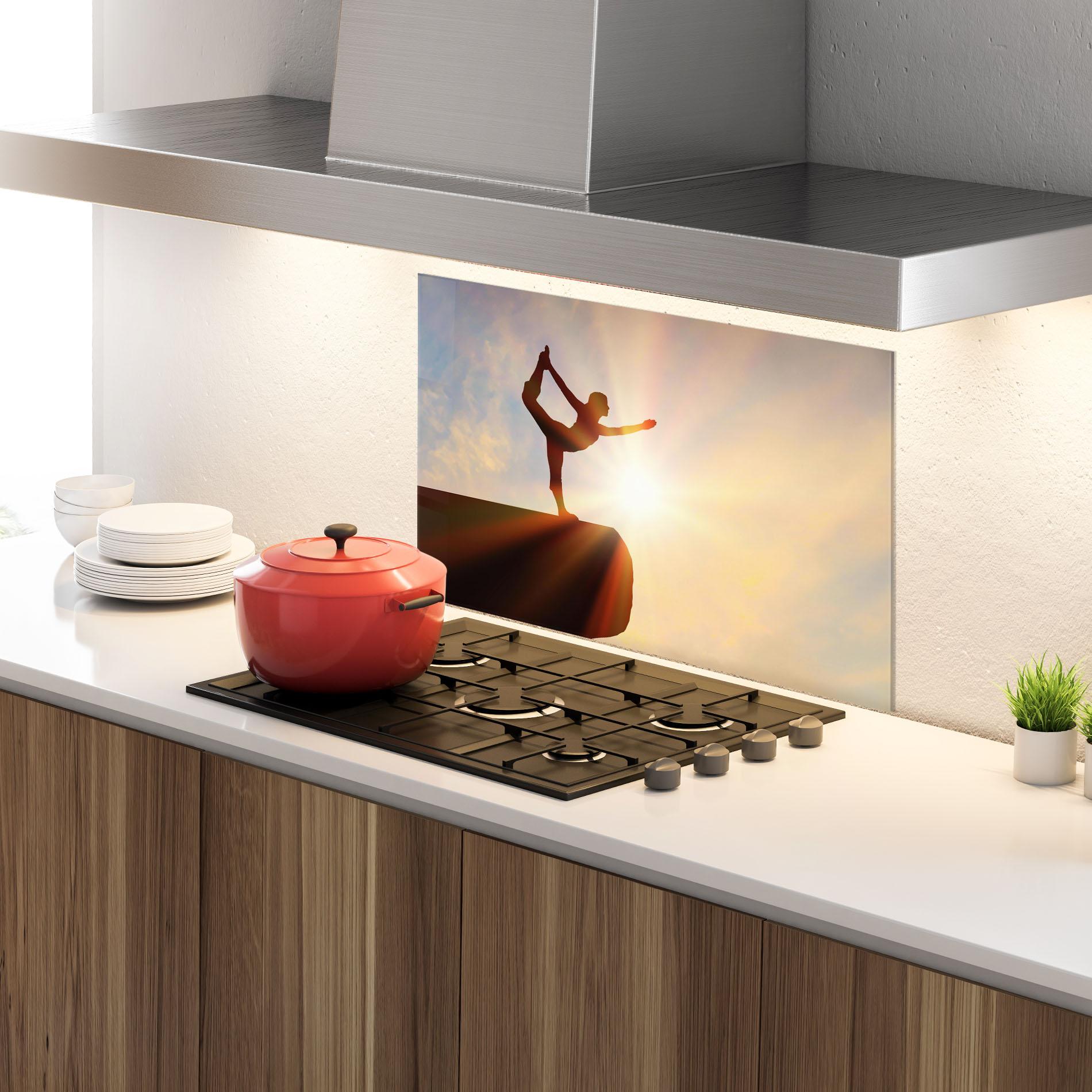 Küchenrückwand Glas Inner Illumination mockup 4