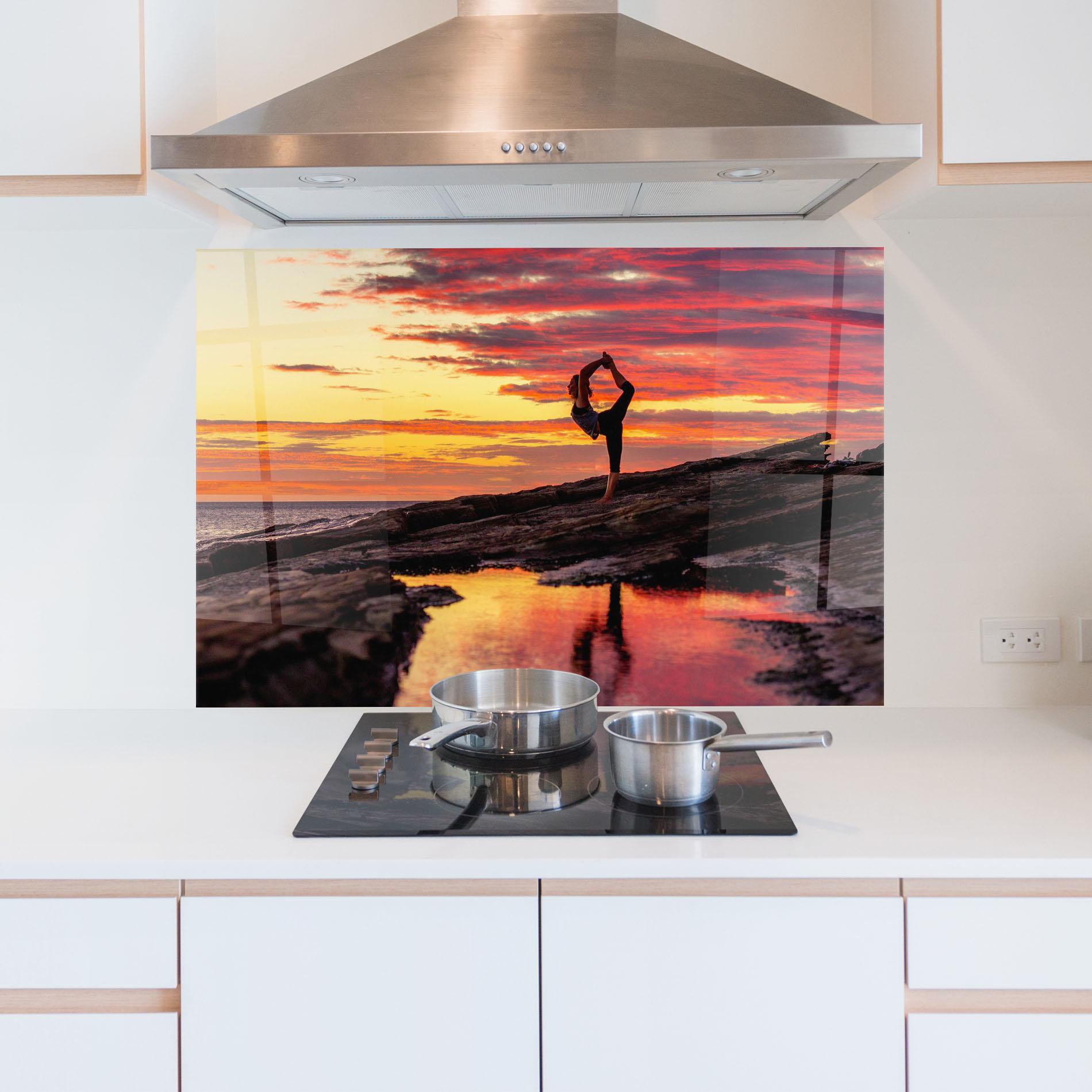 Küchenrückwand Glas Namaste mockup 5