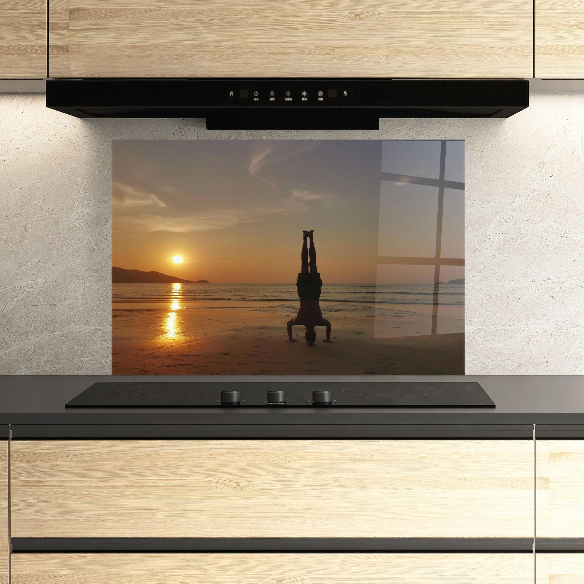 Küchenrückwand Glas Inner Inhale mockup 3