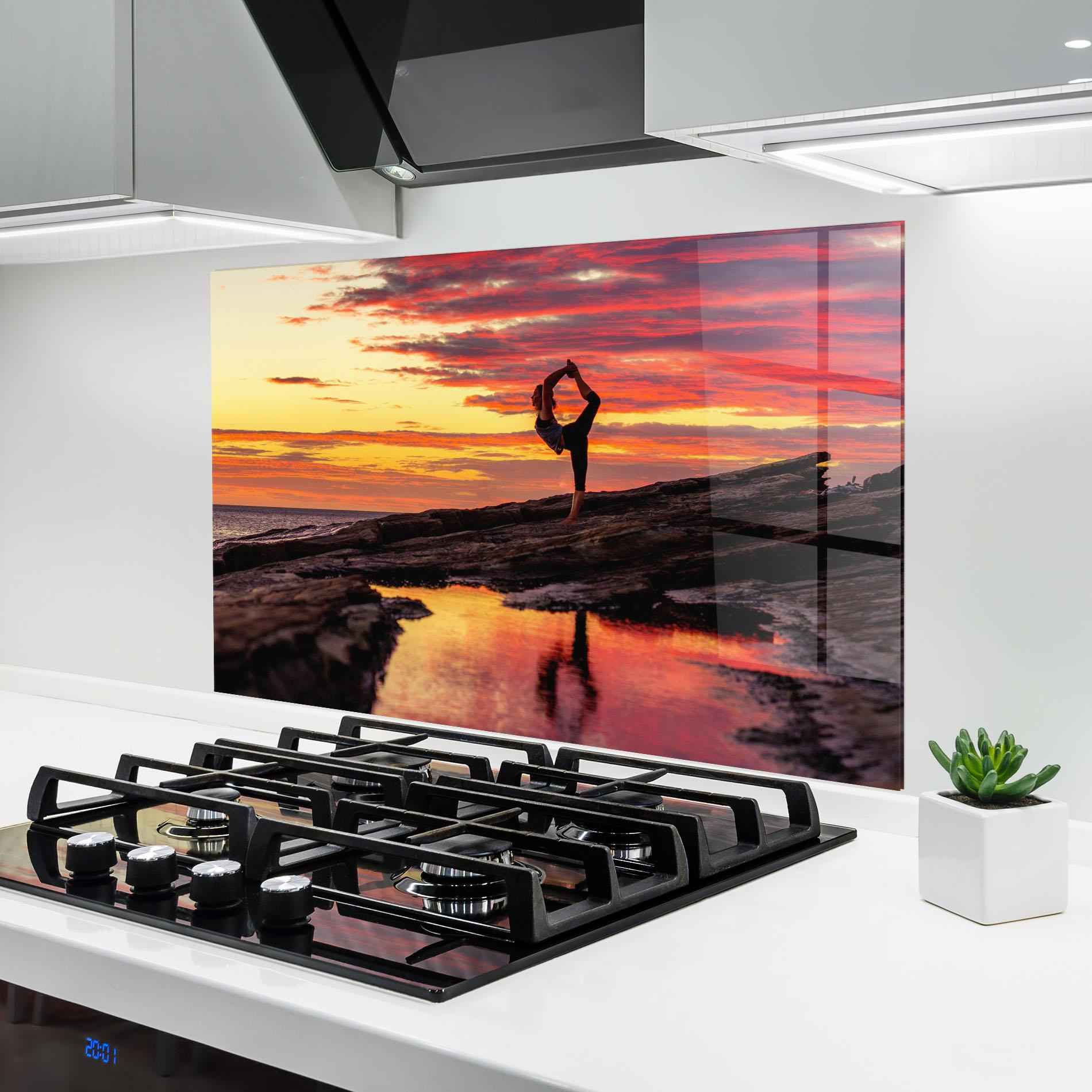 Küchenrückwand Glas Namaste mockup 6