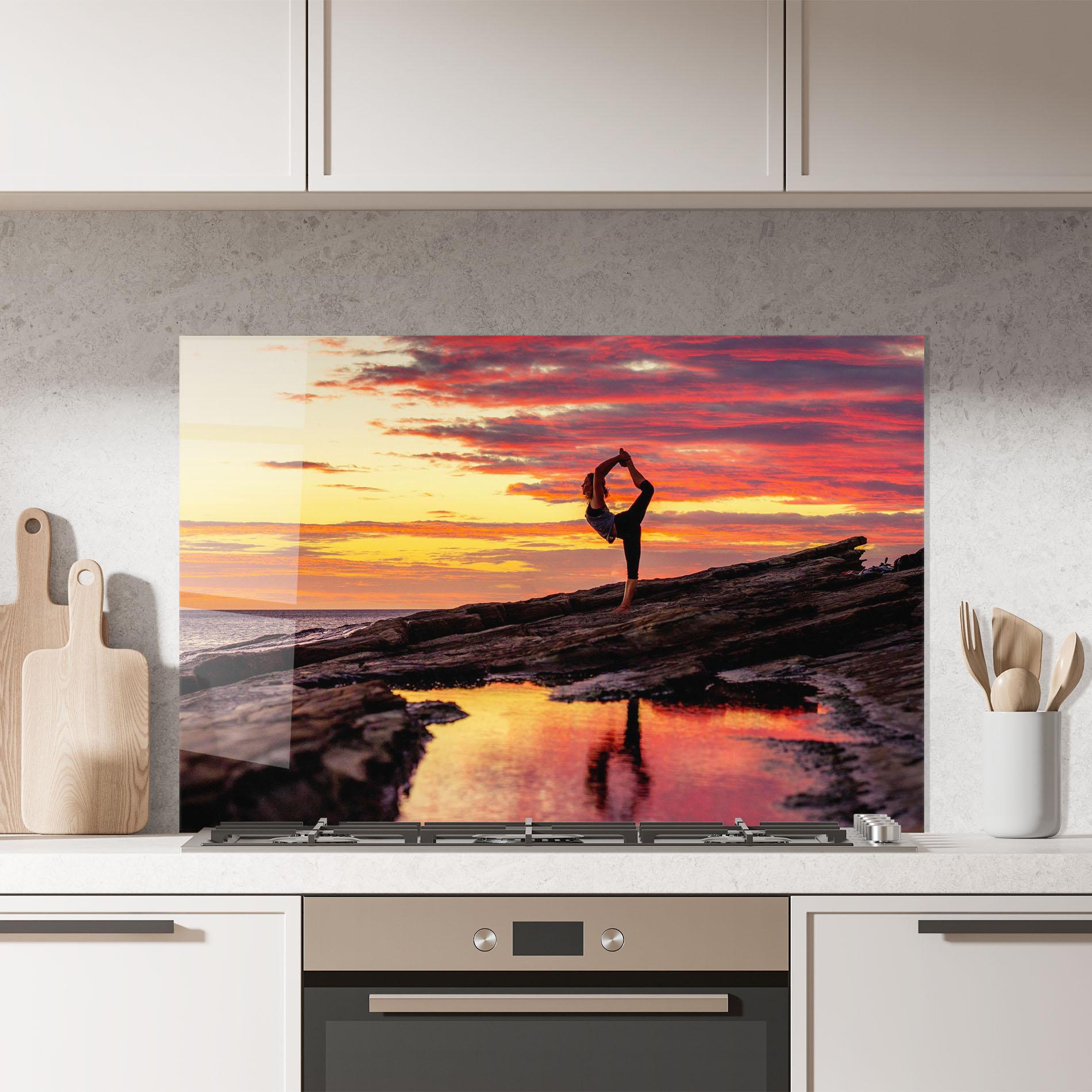 Küchenrückwand Glas Namaste mockup 7