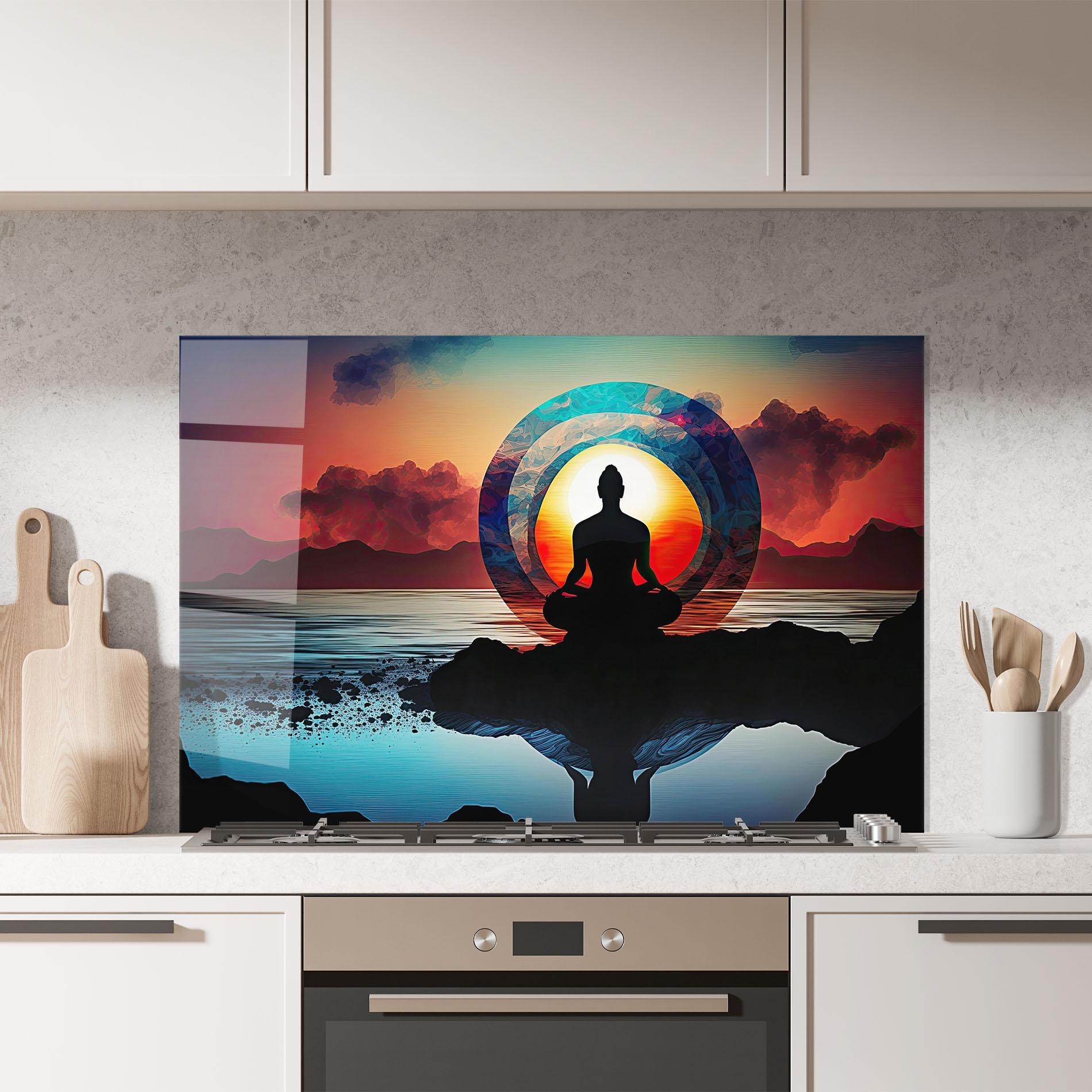 Küchenrückwand Glas Om Orbit mockup 7