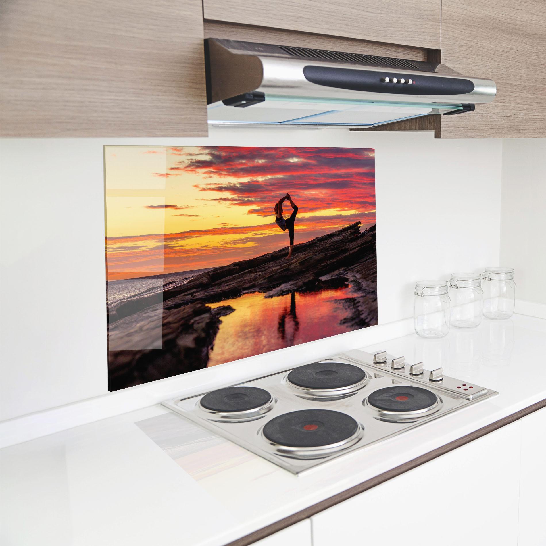 Küchenrückwand Glas Namaste mockup 8