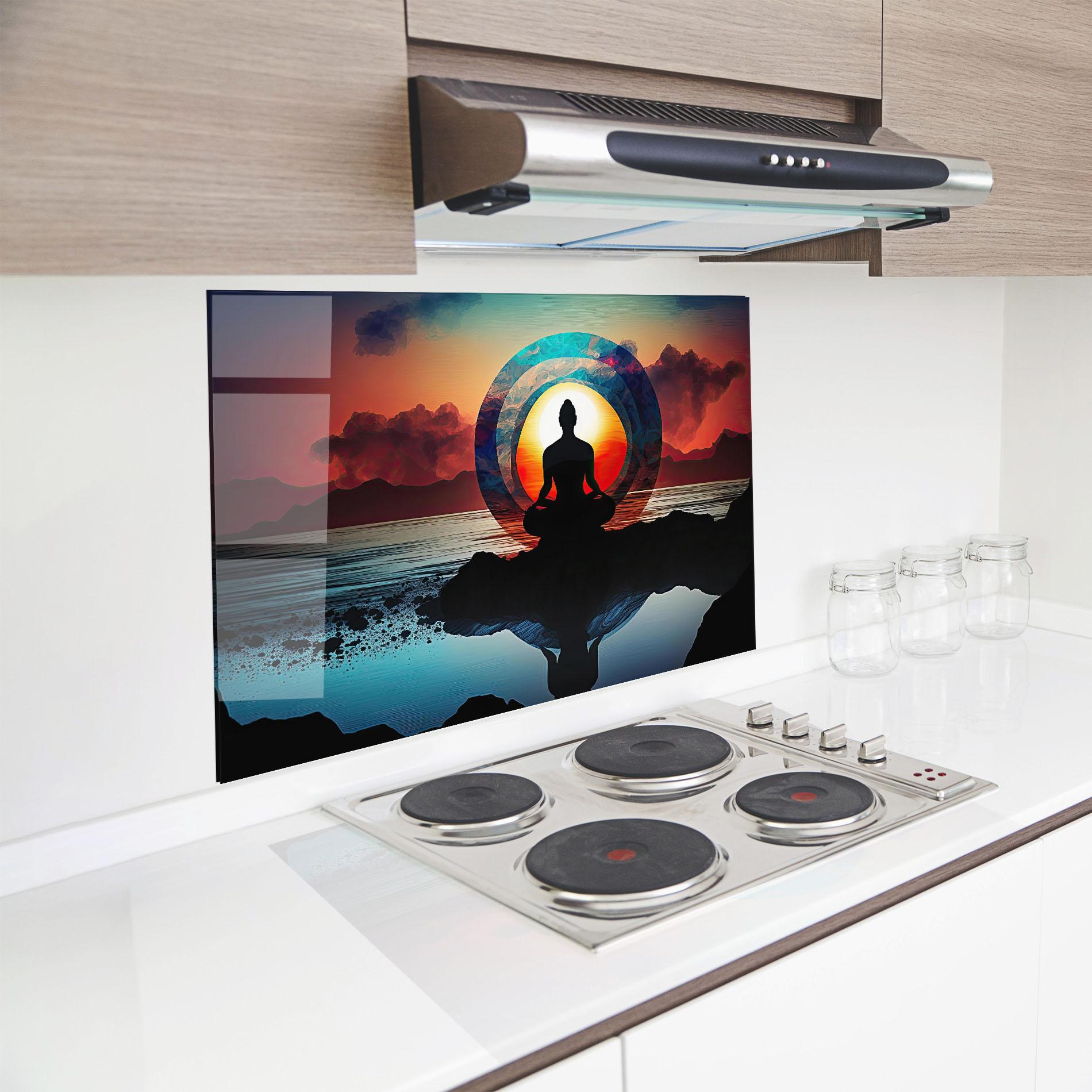 Küchenrückwand Glas Om Orbit mockup 8