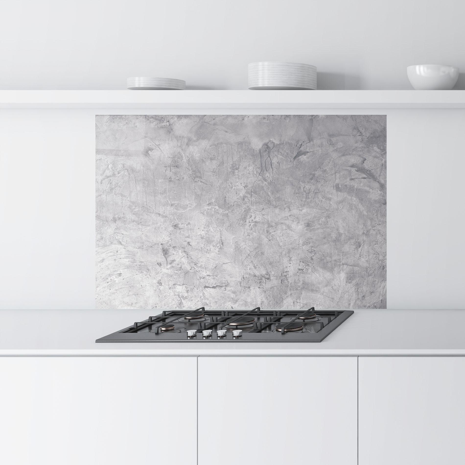 Küchenrückwand Glas Abstract Grey Wall mockup 9