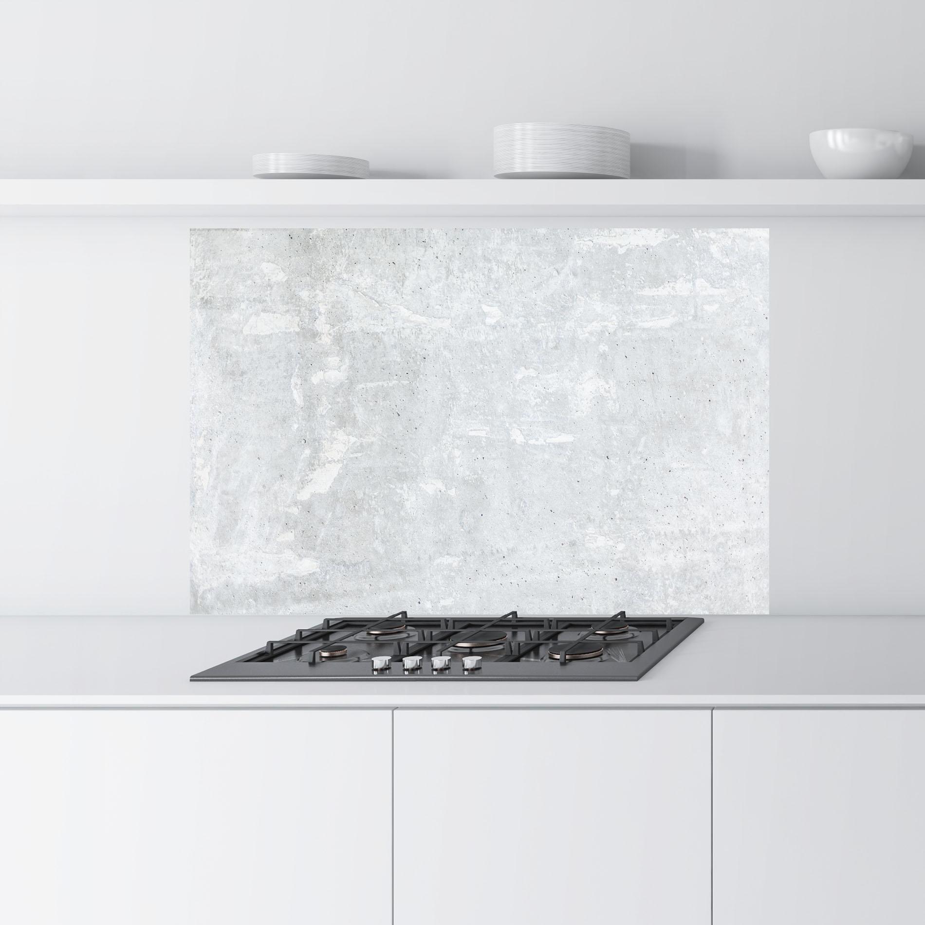Küchenrückwand Glas Bright Ciment Texture mockup 9