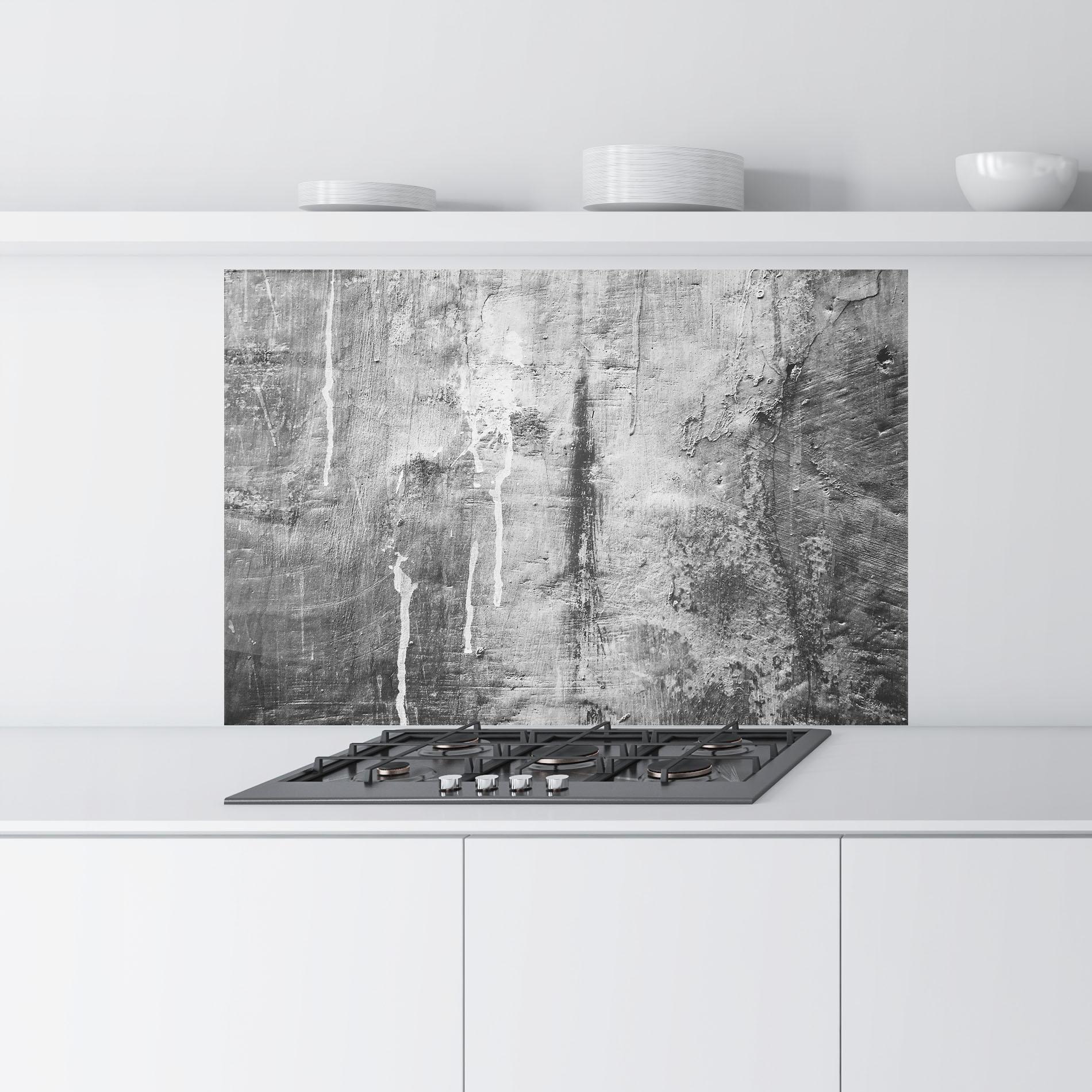 Küchenrückwand Glas Cement Architecture mockup 9