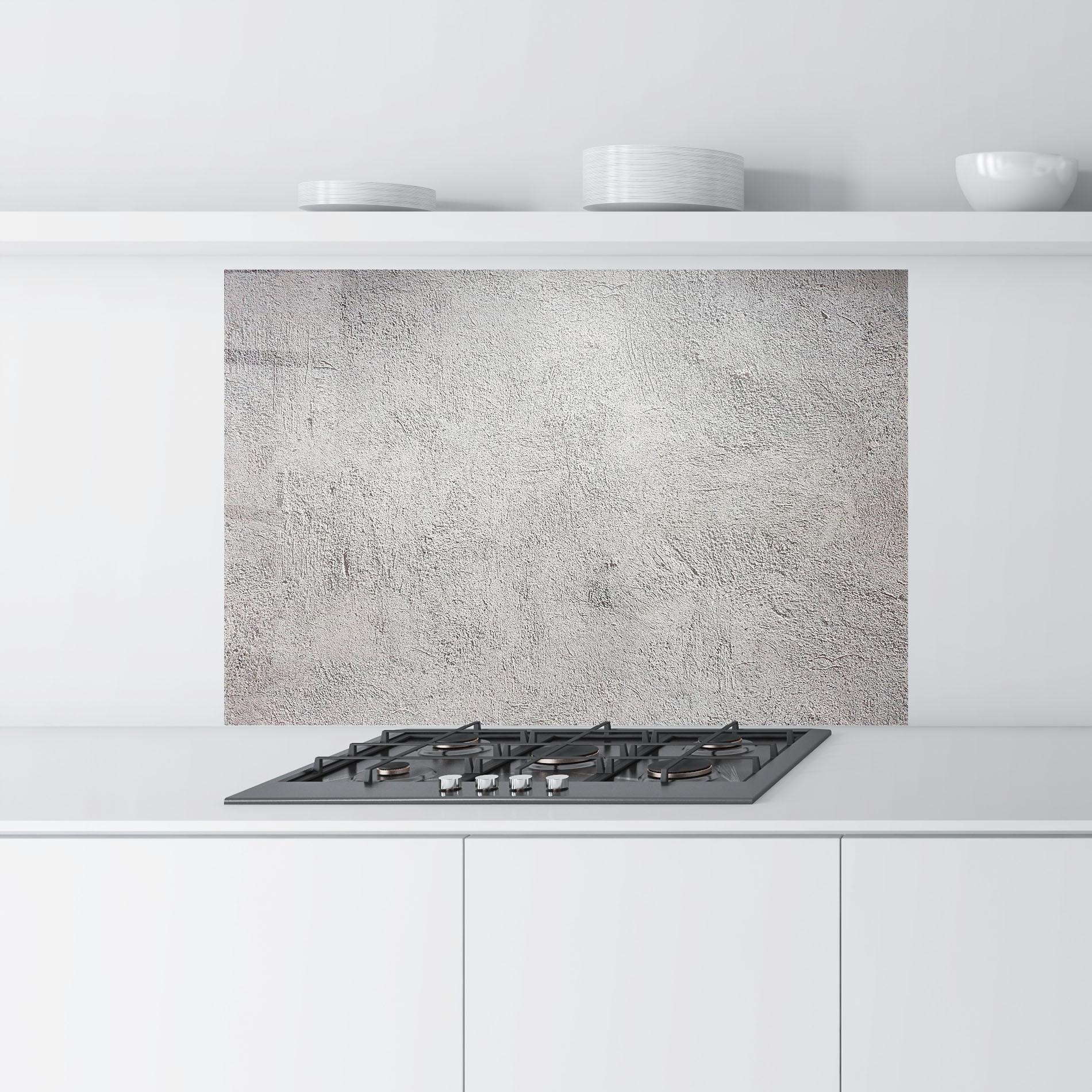 Küchenrückwand Glas Grey Texture Ciment mockup 9