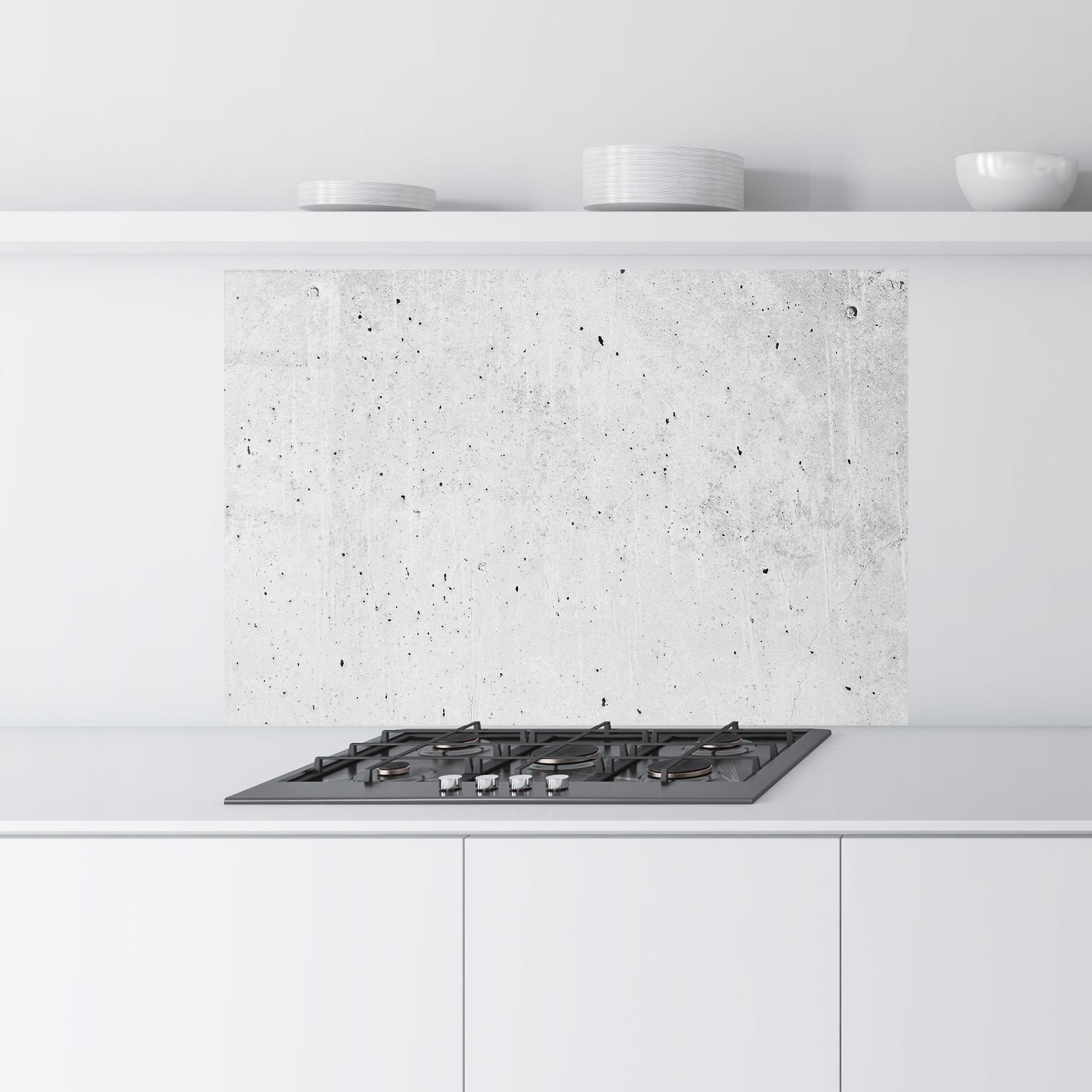 Küchenrückwand Glas Grunge Ciment mockup 9