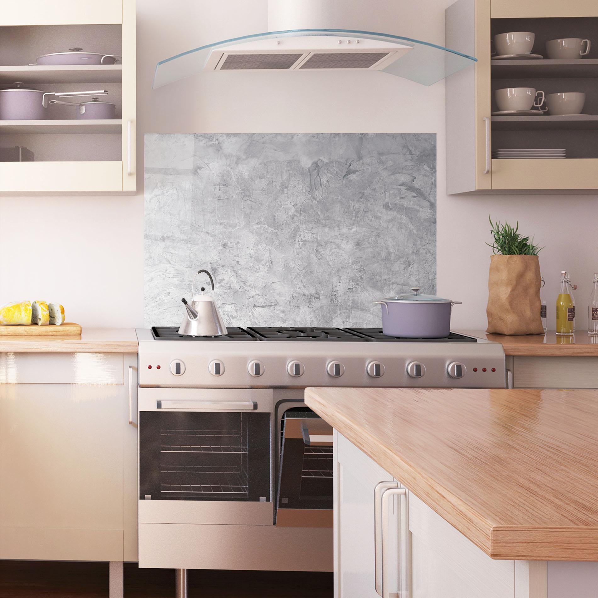 Küchenrückwand Glas Abstract Grey Wall mockup 1