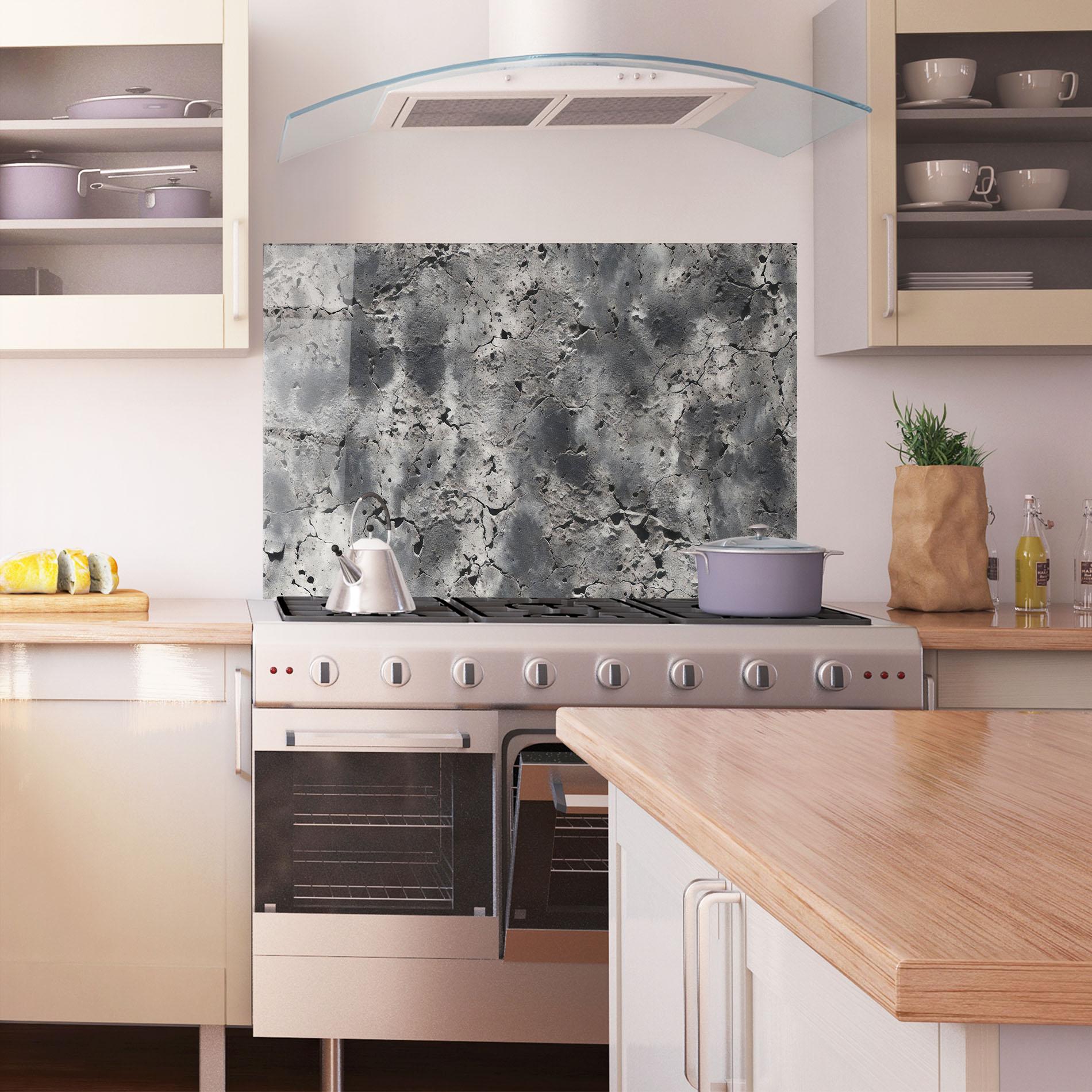 Küchenrückwand Glas Abstract Texture Concrete mockup 1