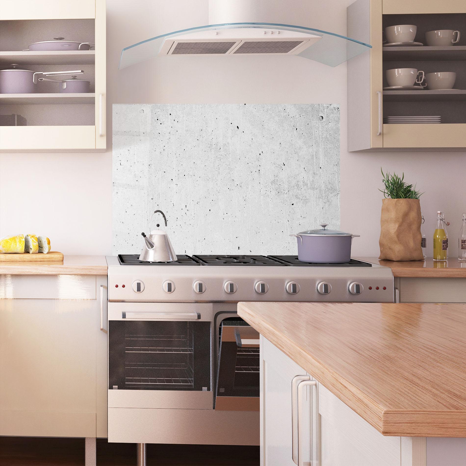 Küchenrückwand Glas Grunge Ciment mockup 1