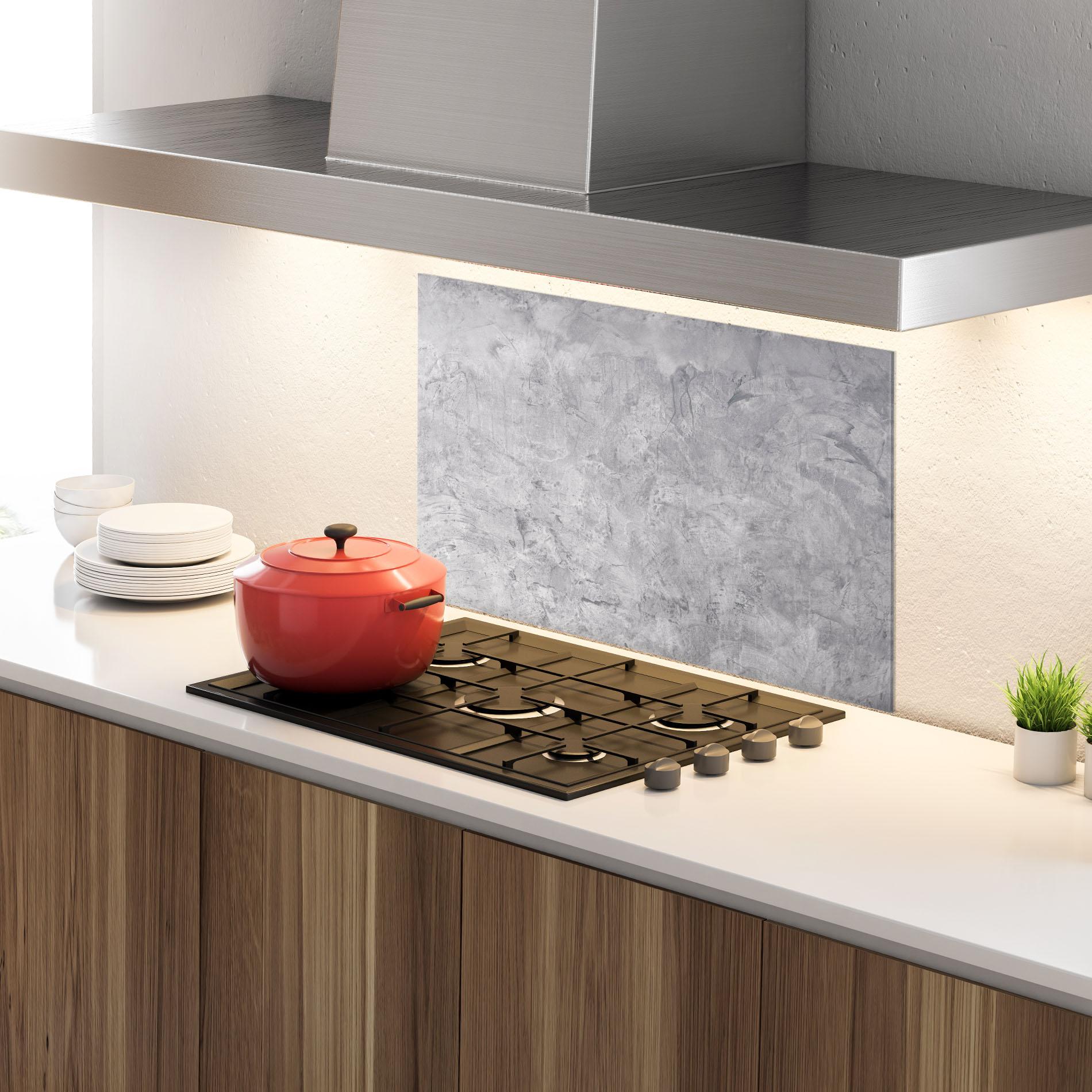 Küchenrückwand Glas Abstract Grey Wall mockup 4