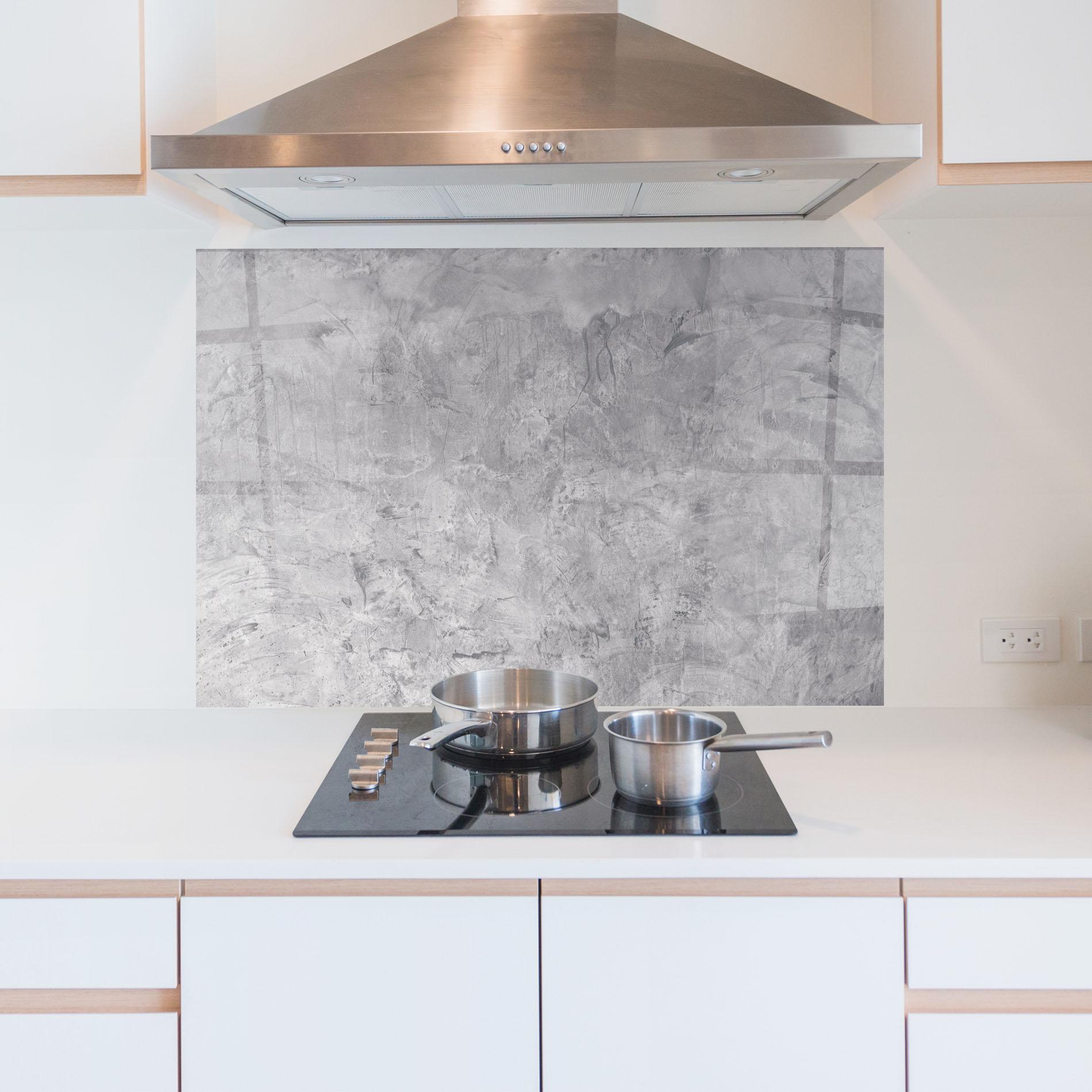 Küchenrückwand Glas Abstract Grey Wall mockup 5