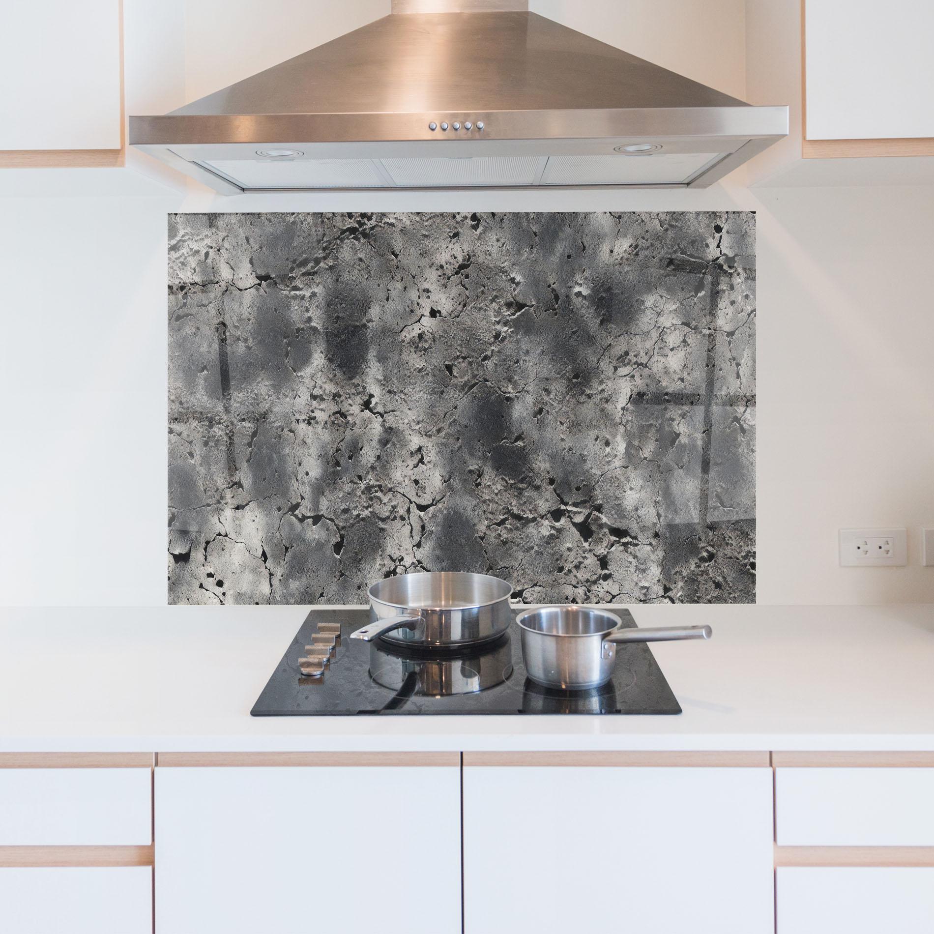 Küchenrückwand Glas Abstract Texture Concrete mockup 5